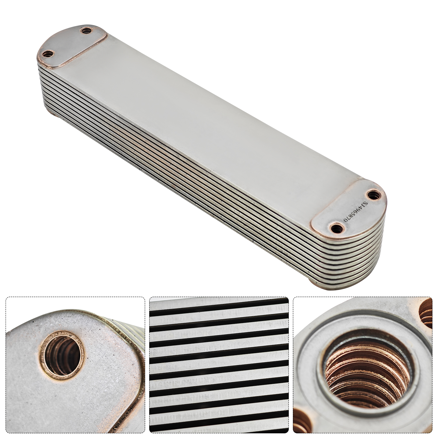 Engine Oil Cooler Kit for Cummins ISX15 QSX15 X15 Engines Oil Cooler with Gasket Sealing Washer and Screw