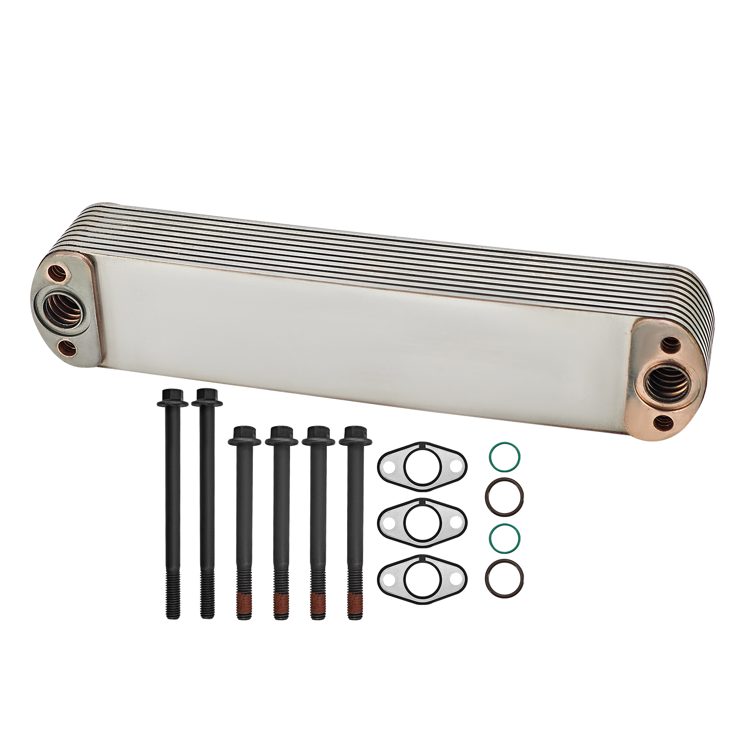 Engine Oil Cooler Kit for Cummins ISX15 QSX15 X15 Engines Oil Cooler with Gasket Sealing Washer and Screw
