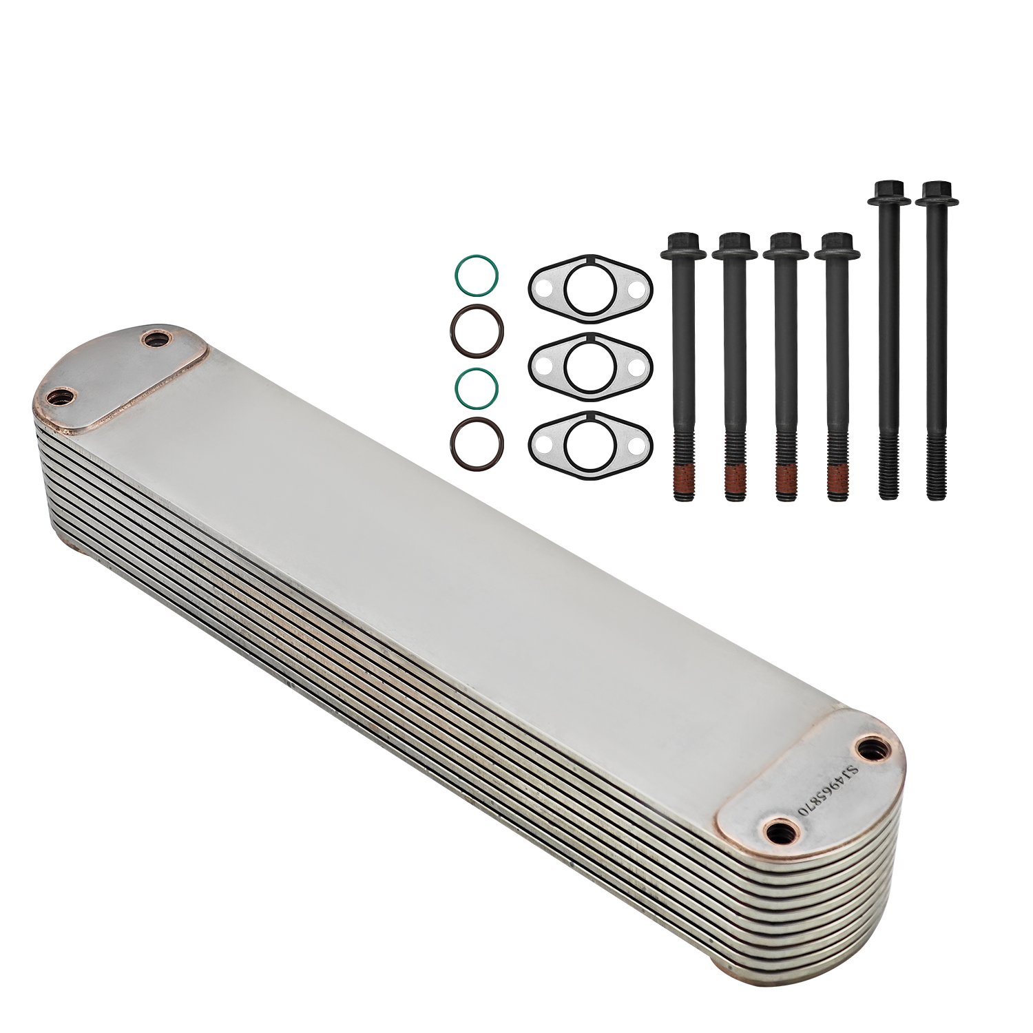 Engine Oil Cooler Kit for Cummins ISX15 QSX15 X15 Engines Oil Cooler with Gasket Sealing Washer and Screw