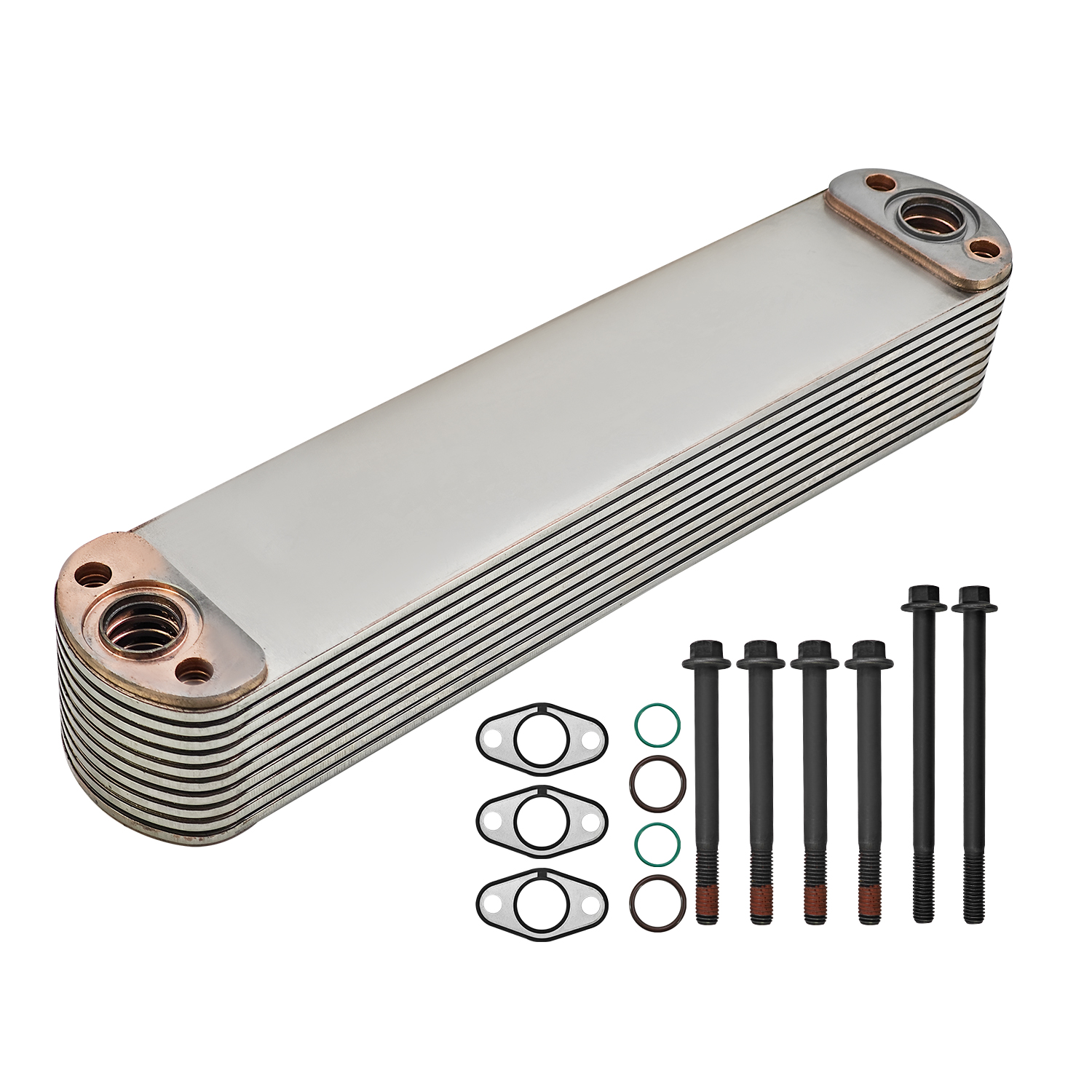 Engine Oil Cooler Kit for Cummins ISX15 QSX15 X15 Engines Oil Cooler with Gasket Sealing Washer and Screw