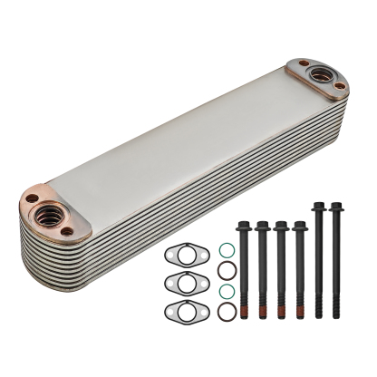 Engine Oil Cooler Kit for Cummins ISX15 QSX15 X15 Engines Oil Cooler with Gasket Sealing Washer and Screw