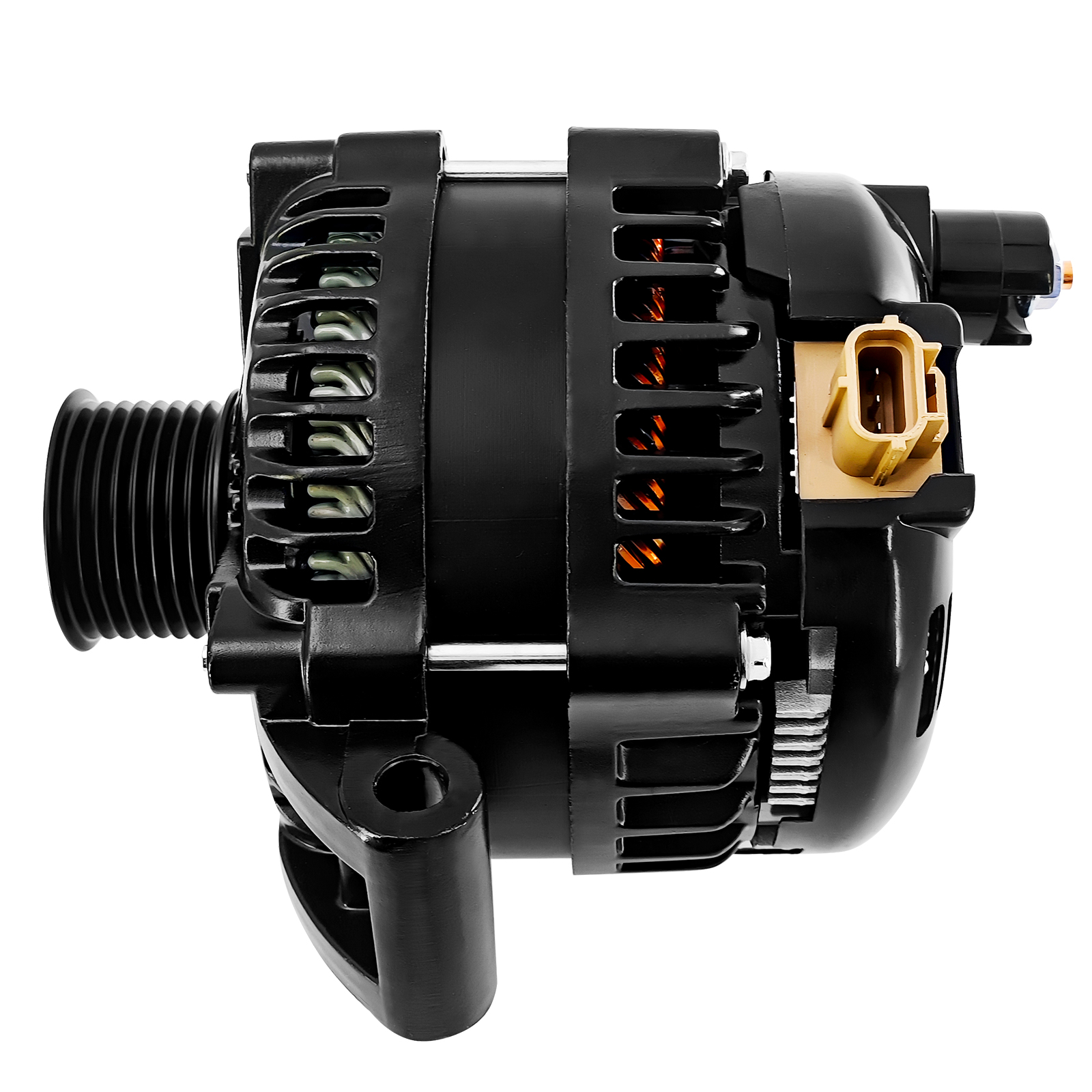 High Output 350 Amp Alternator 6 Phase Hairpin 14V for Ford F250 F350 F450 F550 Super Duty Excursion 6.0L 7.3L V8 Diesel 1999-2007
