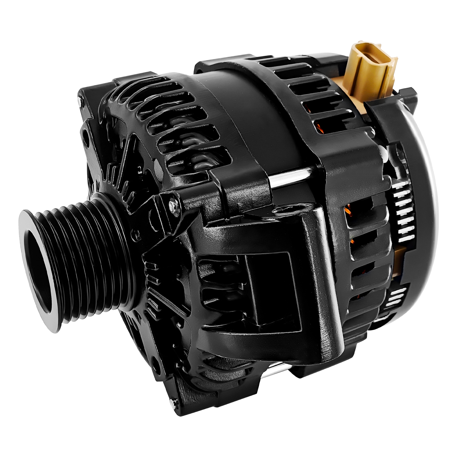 High Output 350 Amp Alternator 6 Phase Hairpin 14V for Ford F250 F350 F450 F550 Super Duty Excursion 6.0L 7.3L V8 Diesel 1999-2007