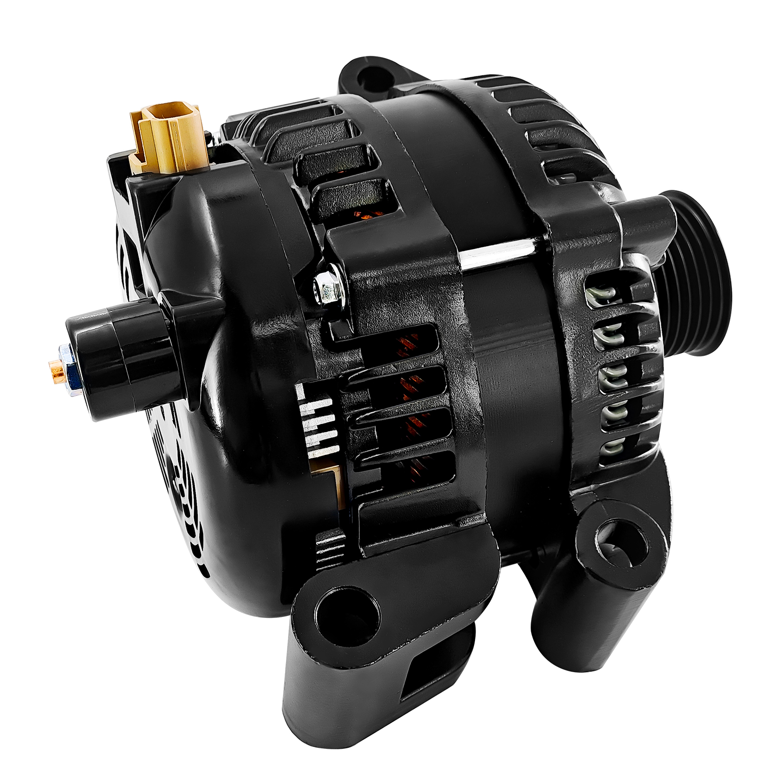 High Output 350 Amp Alternator 6 Phase Hairpin 14V for Ford F250 F350 F450 F550 Super Duty Excursion 6.0L 7.3L V8 Diesel 1999-2007