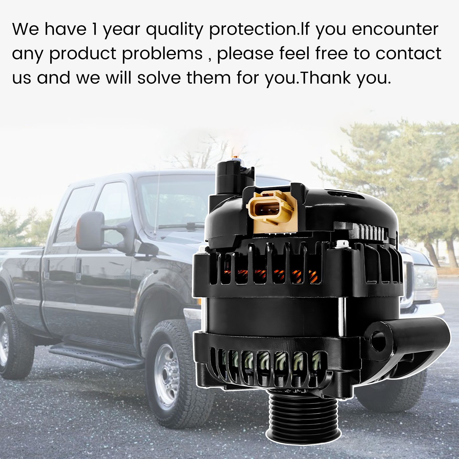 High Output 350 Amp Alternator 6 Phase Hairpin 14V for Ford F250/F350/F450/F550/Excursion 1999-2007