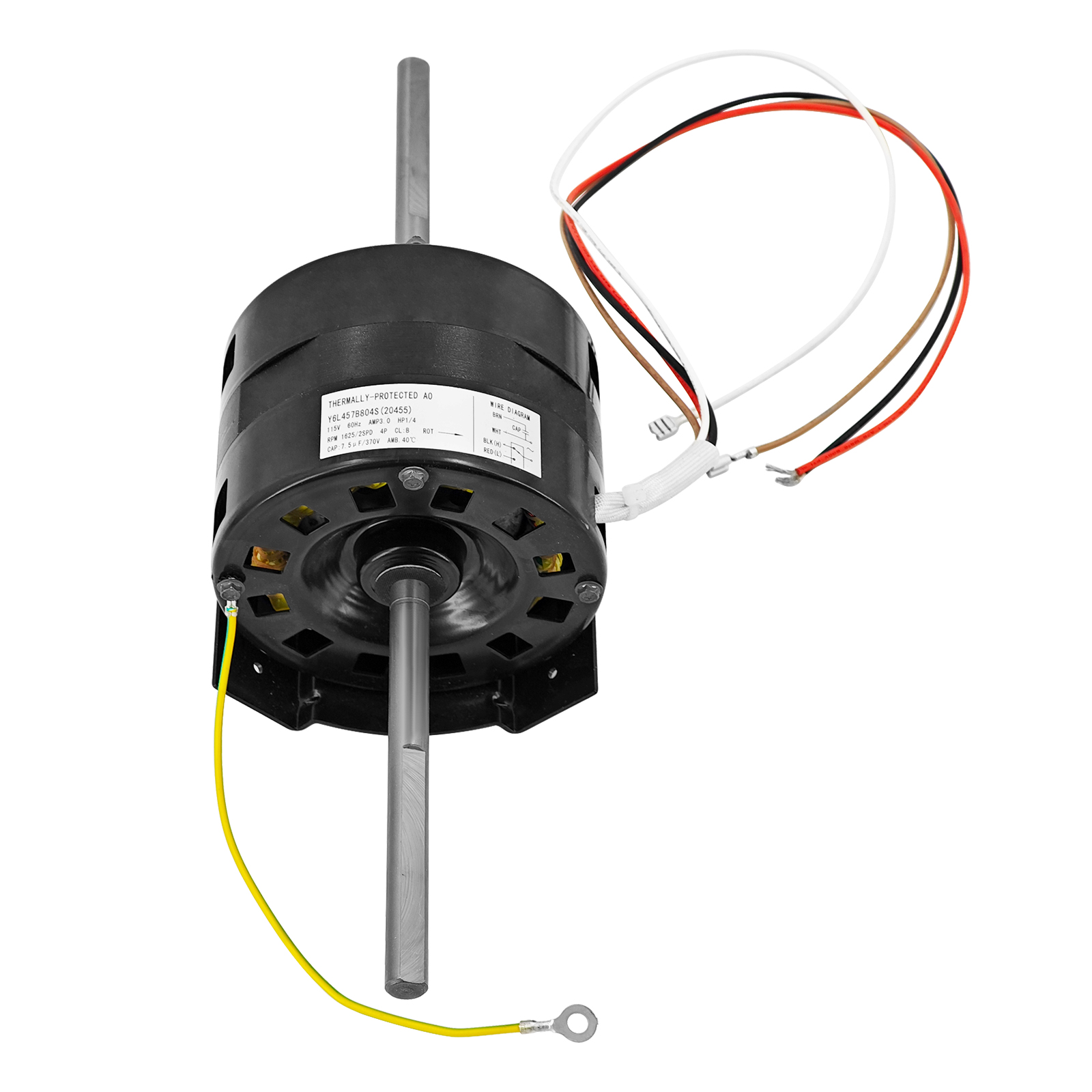 1/4HP 115V 1625RPM 2-Speed RV Air Conditioner Motor Assembly Replacement for Coleman 6757B311, RV Ac Fan Motor Fits for Century Replacement for AO Smith ORV4538 42 Frame