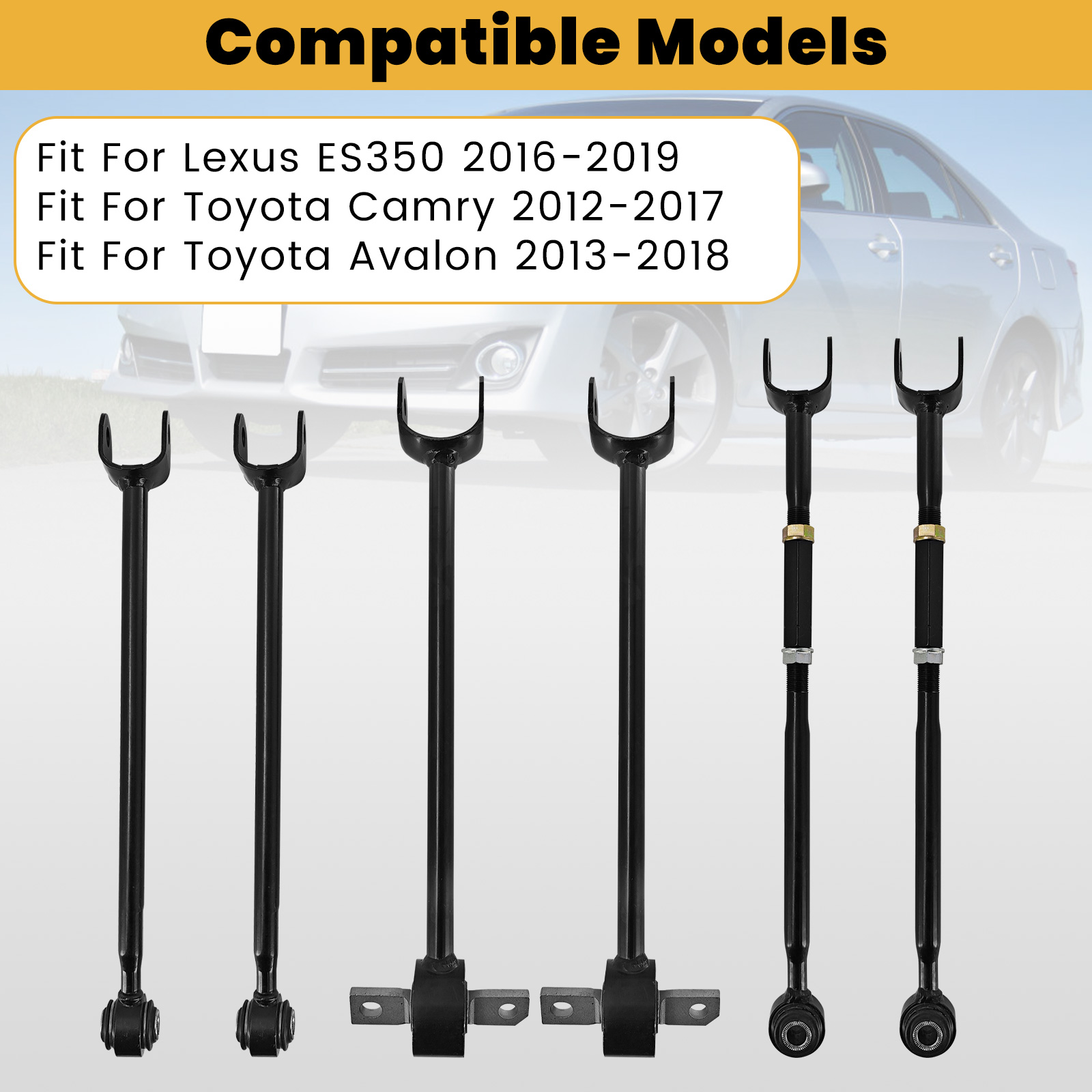 Rear Lower Control Arm W/Bushings for Toyota Camry 2012-2017 for Toyota Avalon 2013-2018