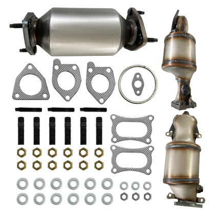 Catalytic Converter Bolts Gasket Set fit Honda Odyssey, Acura MDX, Saturn Vue 3.5L (LH 16450 + RH 16451 + Rear 16351)
