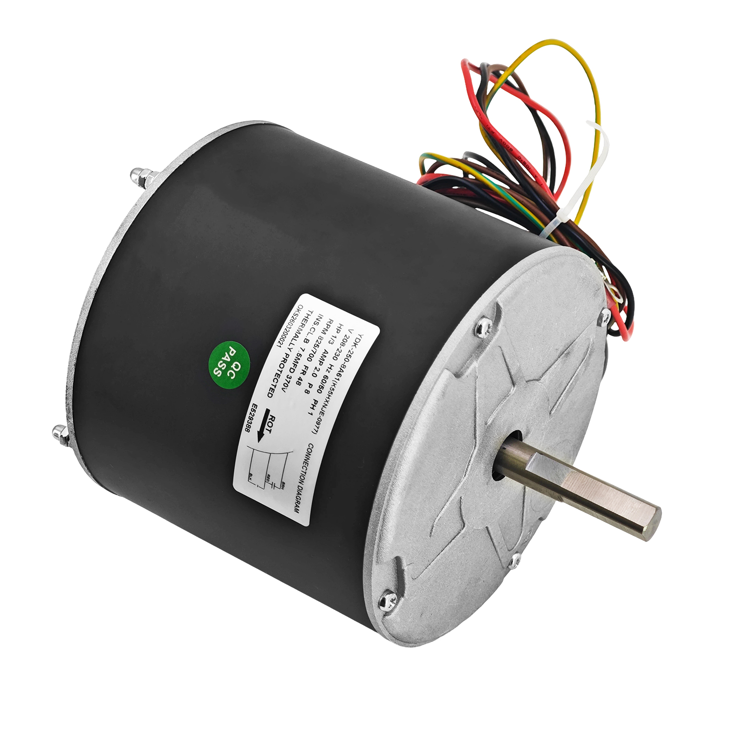 1/3HP 230V Fan Motor Kit w/Acorn Nut Kit for Pentair 473785 825/700RPM Fits for UltraTemp Pool and Spa Heat Pump