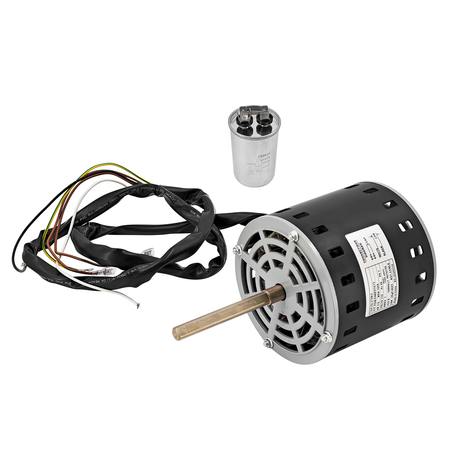 Condenser Fan Motor 1/2HP 115V for AO Smith F48S37A13, 1050 RPM CCW