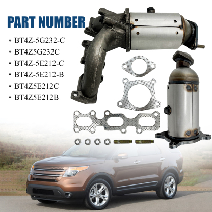 Front and Rear Catalytic Converter Fit for 2011-2014 Ford Edge 3.5L 3.7L MKX 3.7L