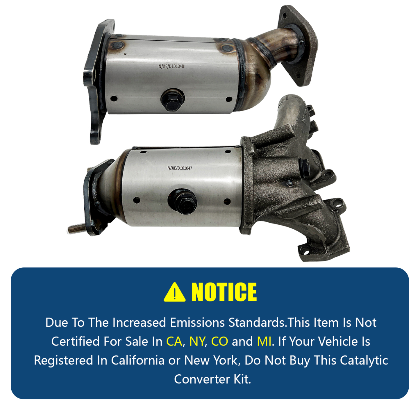 Front and Rear Catalytic Converter Fit for 2011-2014 Ford Edge 3.5L 3.7L MKX 3.7L