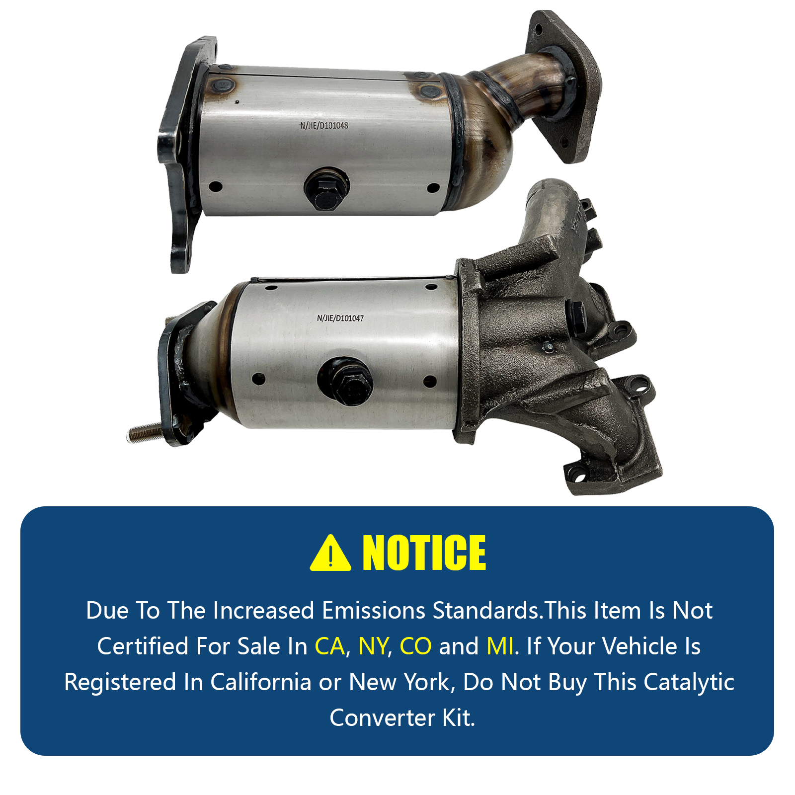 Front and Rear Catalytic Converter Fit for 2011-2014 Ford Edge 3.5L 3.7L MKX 3.7L