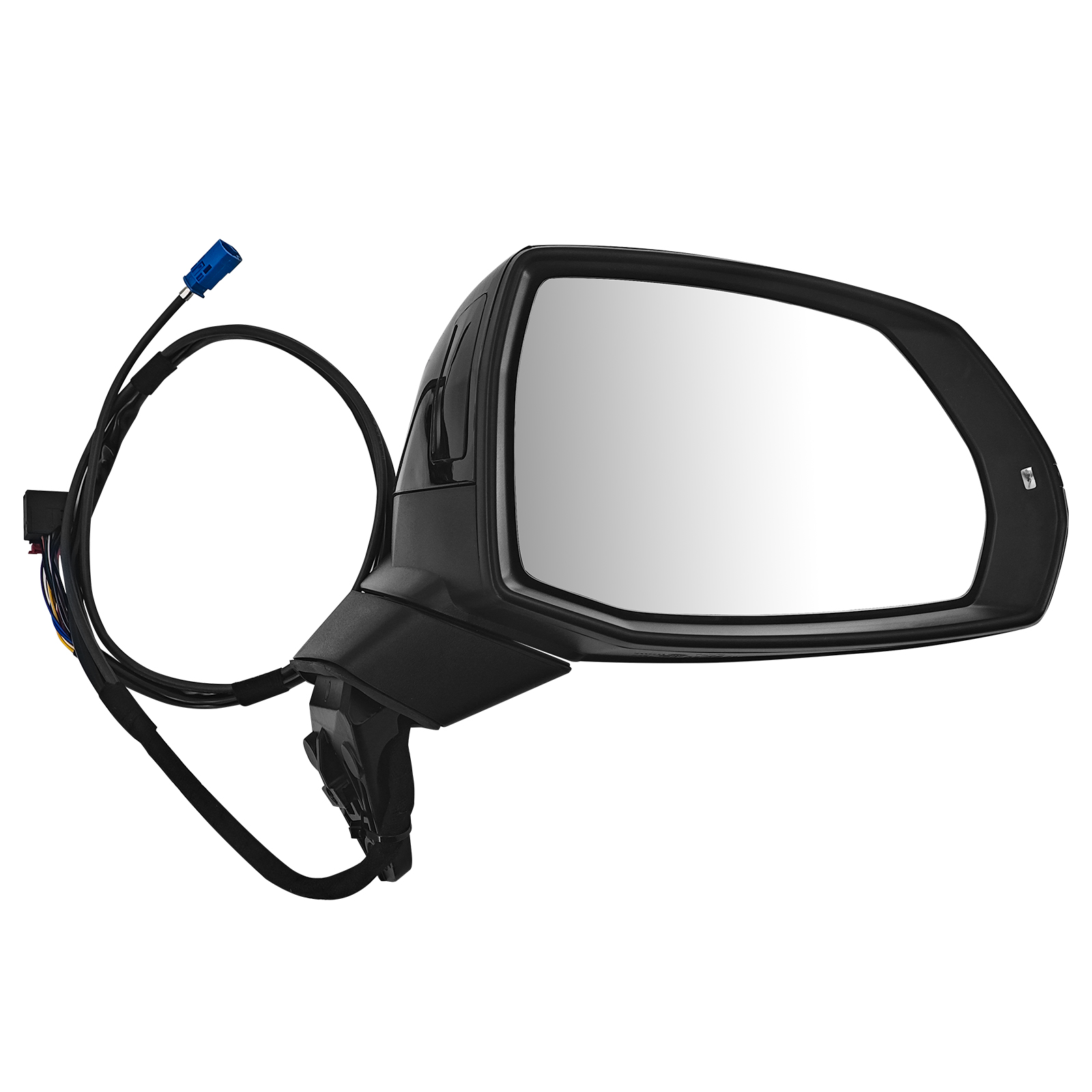 Right Passenger Side Black Mirror 15+1 Wires w/Camera for Audi 2017-2019 Q7 Prestige/Premium (Plus) Sport