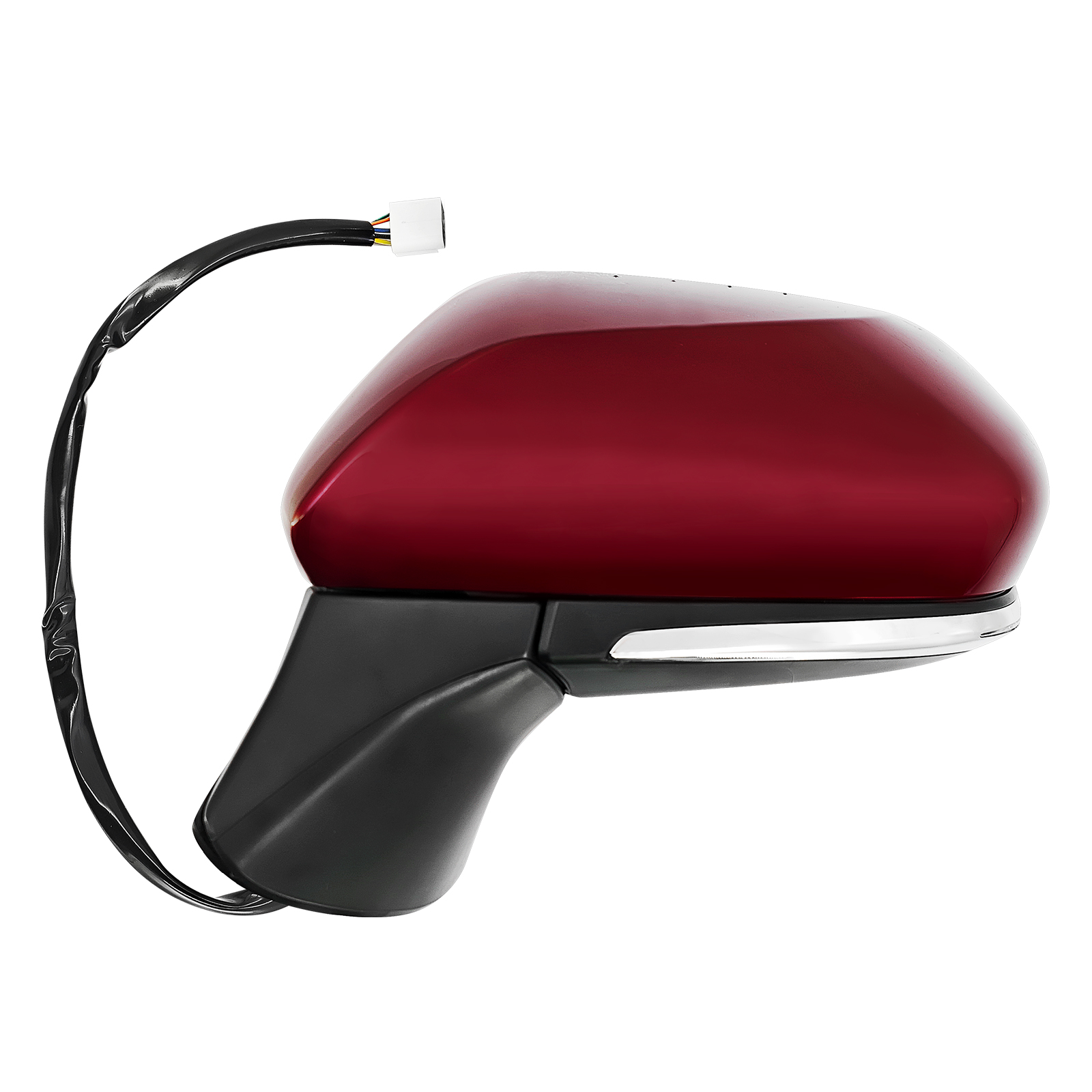 Left Driver Side Mirror Assembly for Toyota 2018-2026 Camry -7-Pins Ruby Flare Red 3T3 w/Blind Spot, Heated, Power Glass Adjustment, Turn Signal
