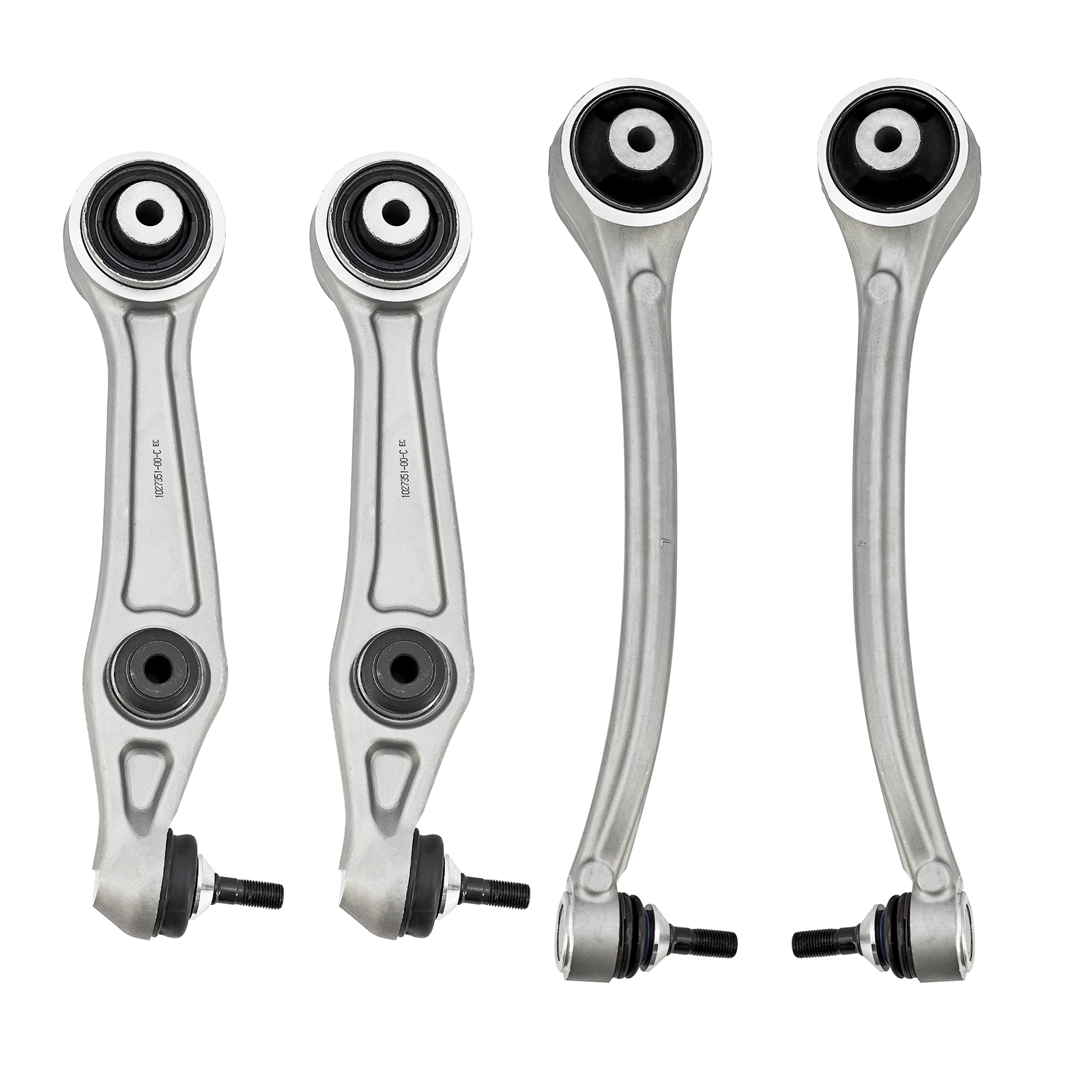 4pcs Front Lower Forward Rearward Control Arms w/Ball Joints for Tesla Model S X 2012-2024
