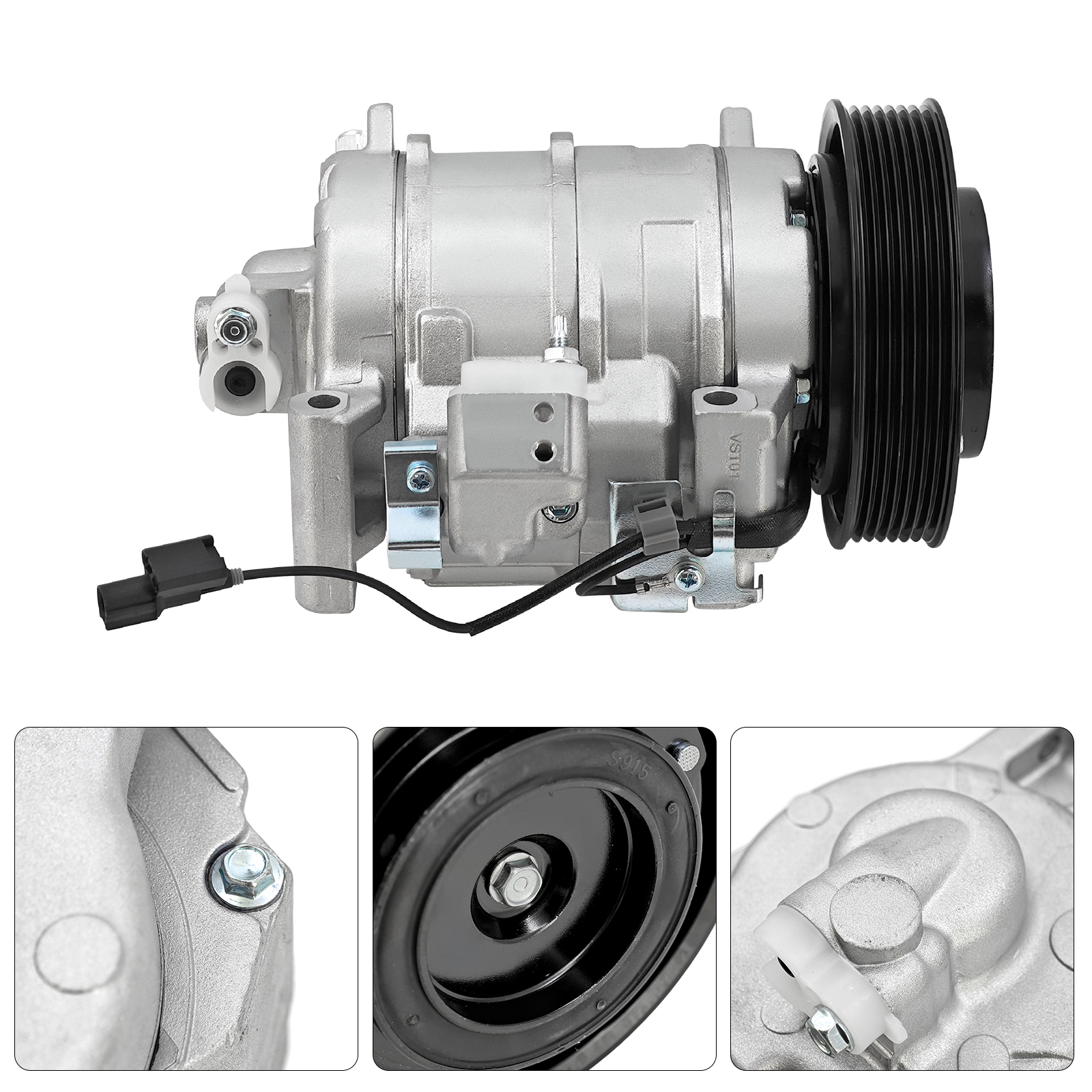 A/C Compressor 12V 7Grooves for Honda Accord 2008-2012 2.4L 3.5L & 2012-2015 Crosstour