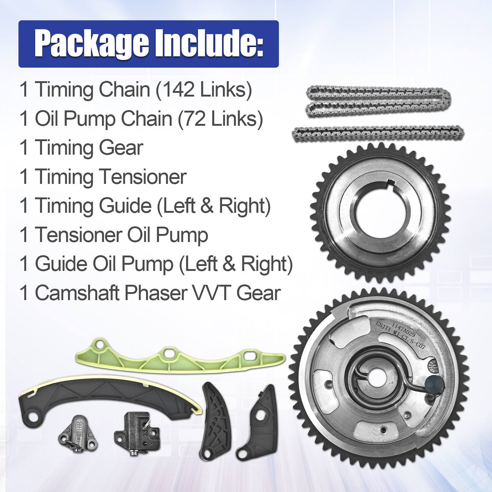Timing Chain Kit w/VVT Sprocket for Mitsubishi Outlander 2.4L 2014-2020