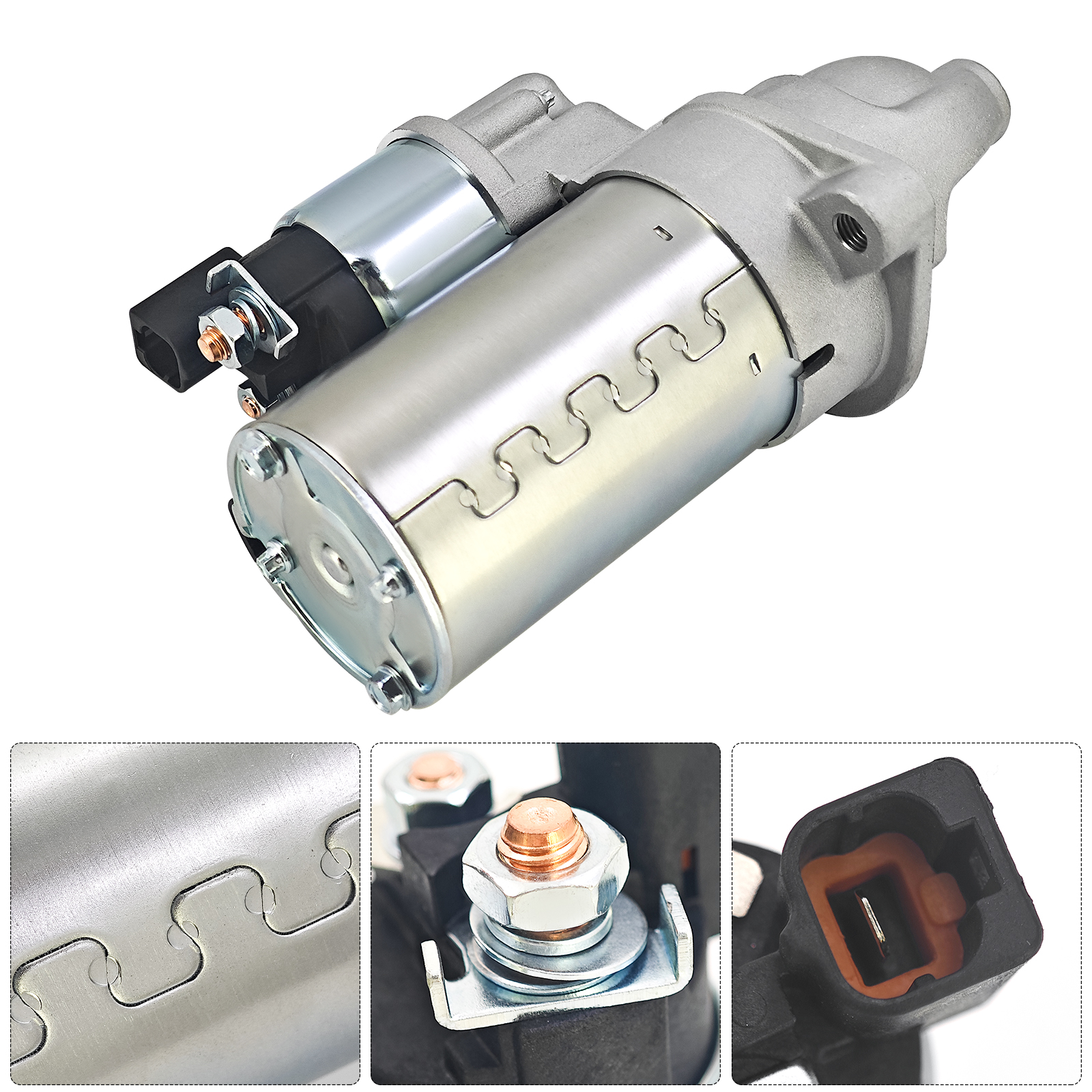Starter Motor for Hyundai Tucson 2010-2015 Sonata 2015-2019 Santa Fe Sport 2017-2018 for Kia Optima Sorento 2016-2020 2.0L 2.4L 12V 1.2 KW 10-Teeth Clockwise