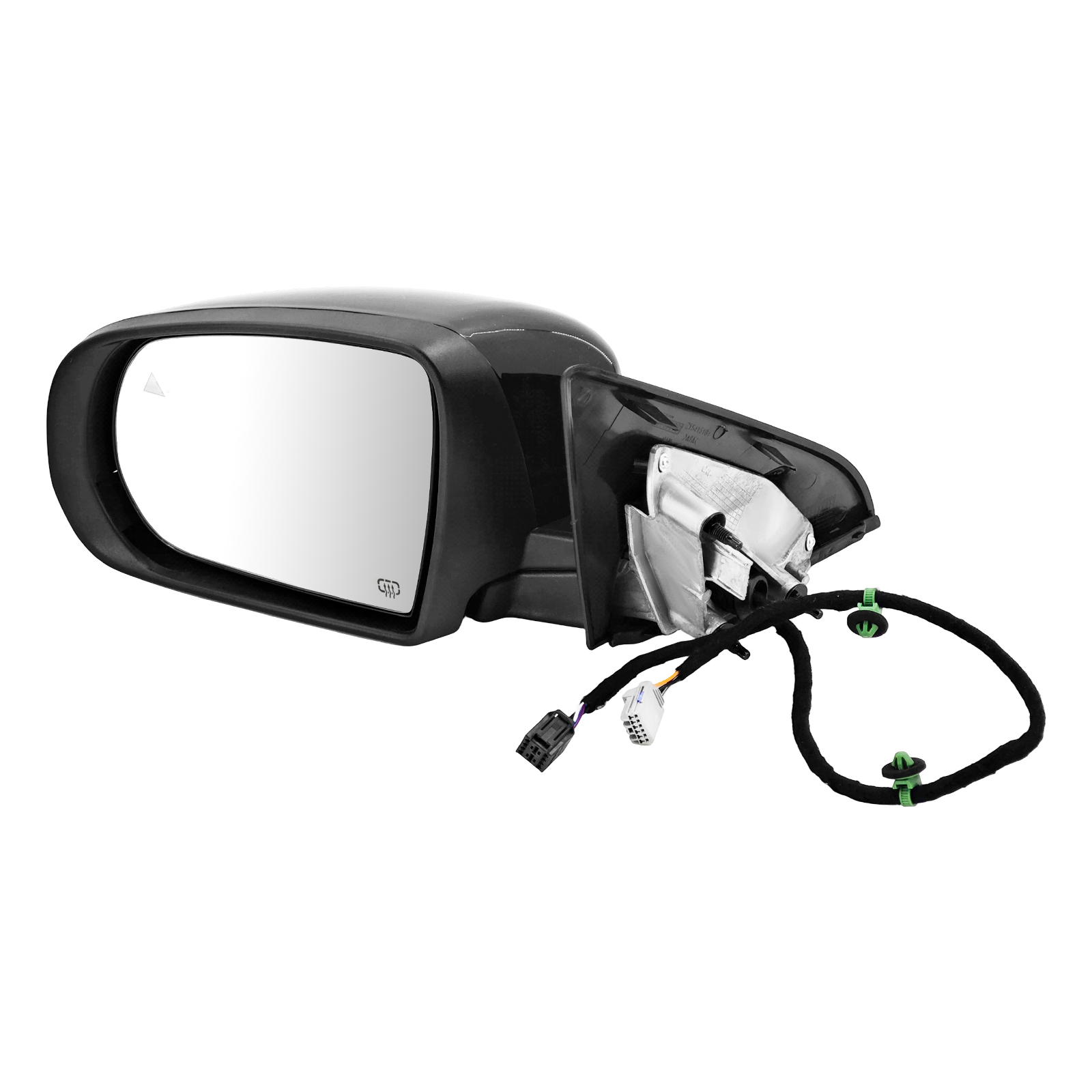 9 Pins Black Left Mirror for Jeep Compass 2017-2024- Driver Side Mirror w/Blind Spot Heated Turn Signal Power Folding