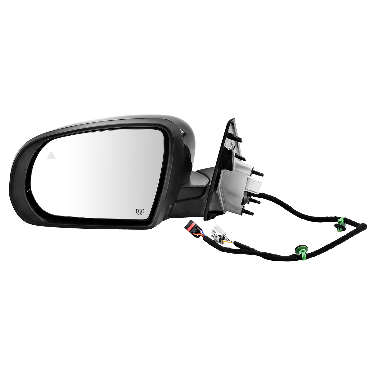 9 Pins Black Left Mirror for Jeep Compass 2017-2024- Driver Side Mirror w/Blind Spot Heated Turn Signal Power Folding