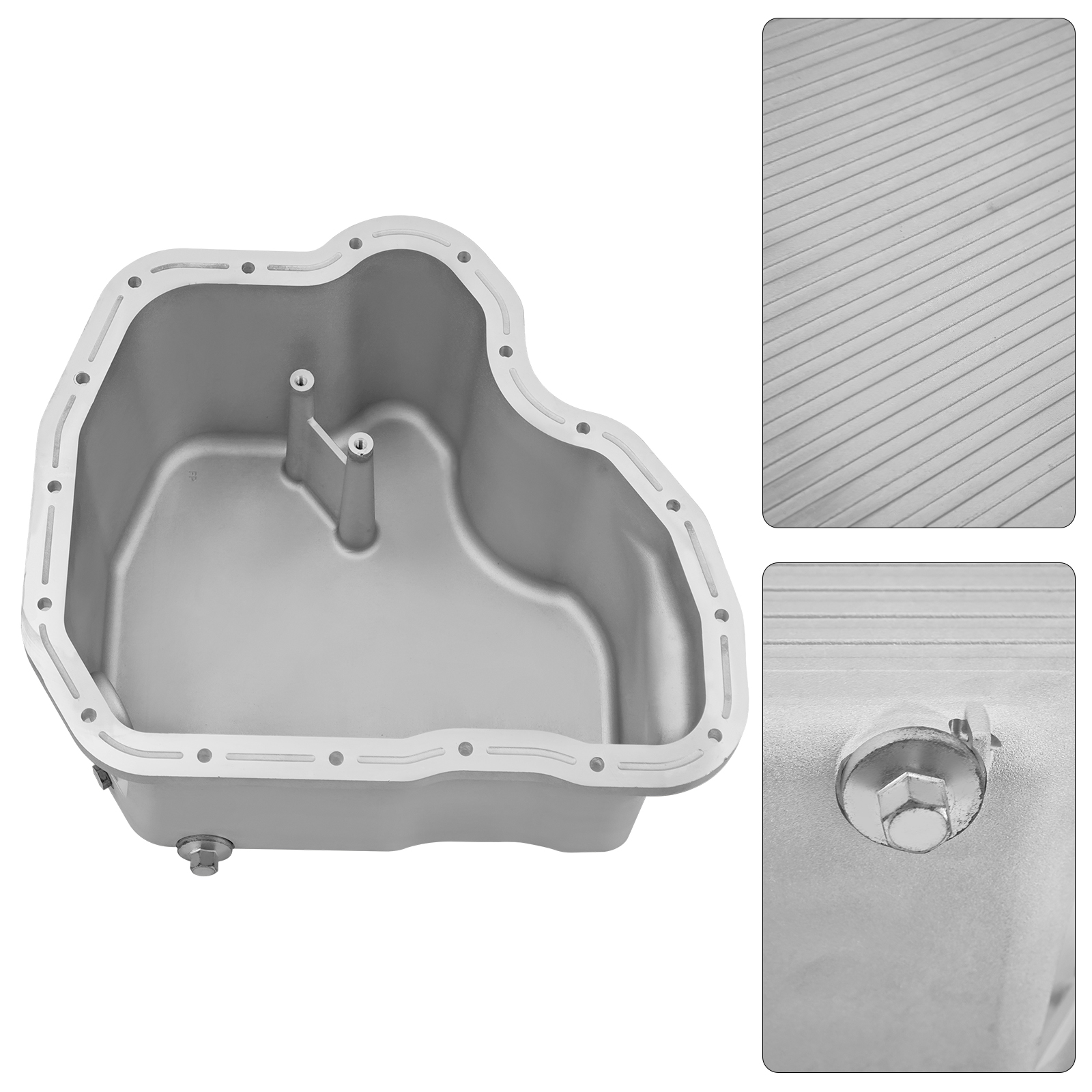 Raw High Capacity Cast Aluminum Deep Engine Oil Pan for Chevy/GMC 6.6L Duramax Diesel 2001-2010