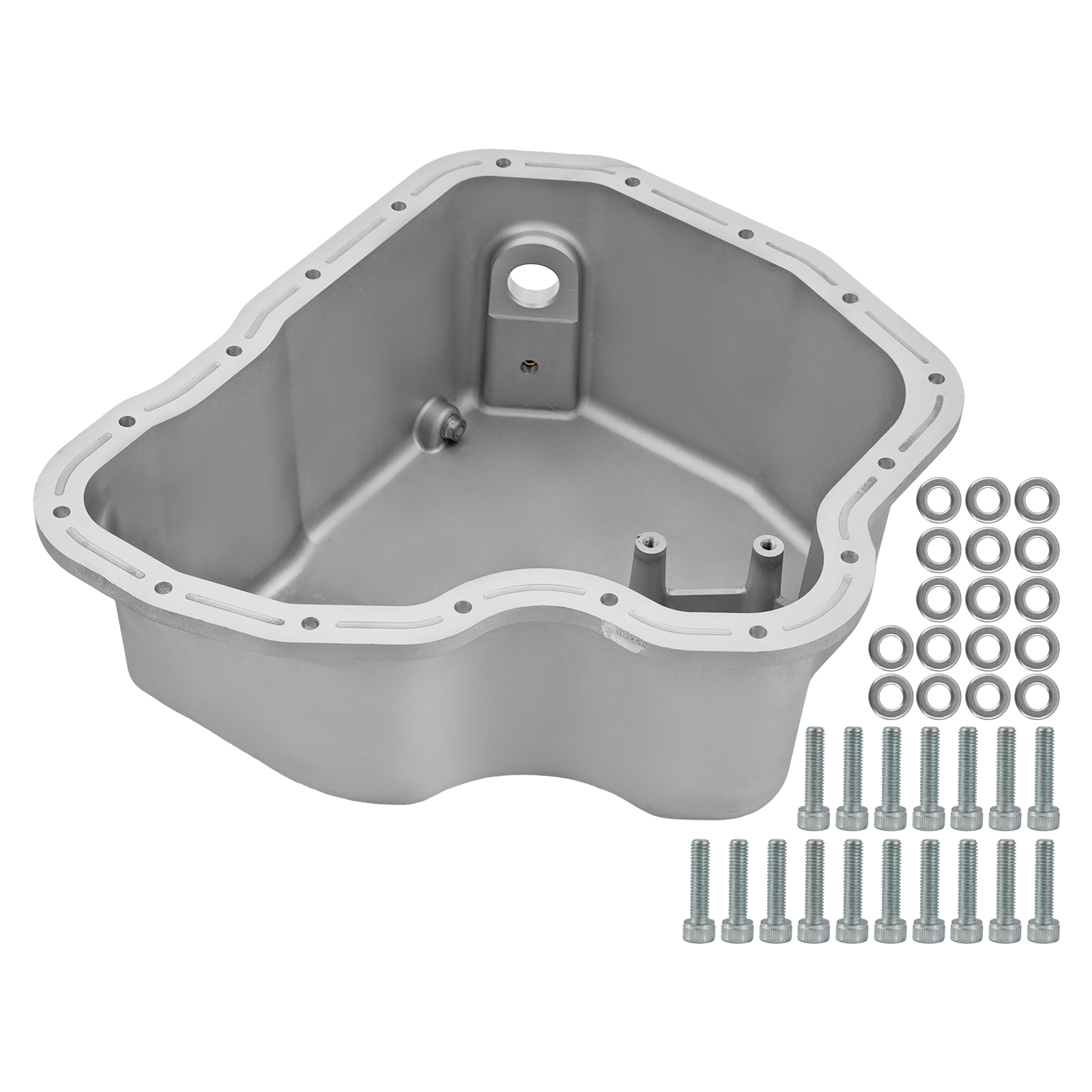 Raw High Capacity Cast Aluminum Deep Engine Oil Pan for Chevy/GMC 6.6L Duramax Diesel 2001-2010