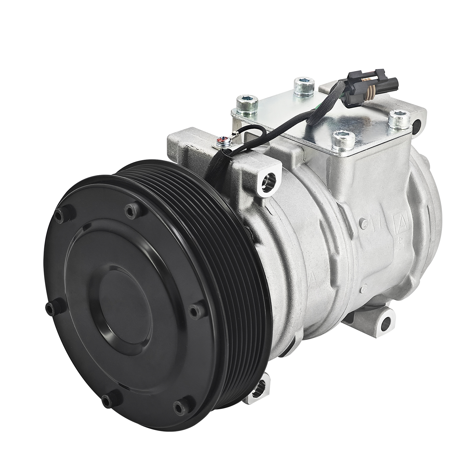 A/C Compressor 24V 8 Grooves for John Deere 444H 444J 444K 524K 544H 544J 544K 624H 624J 624K 624KR