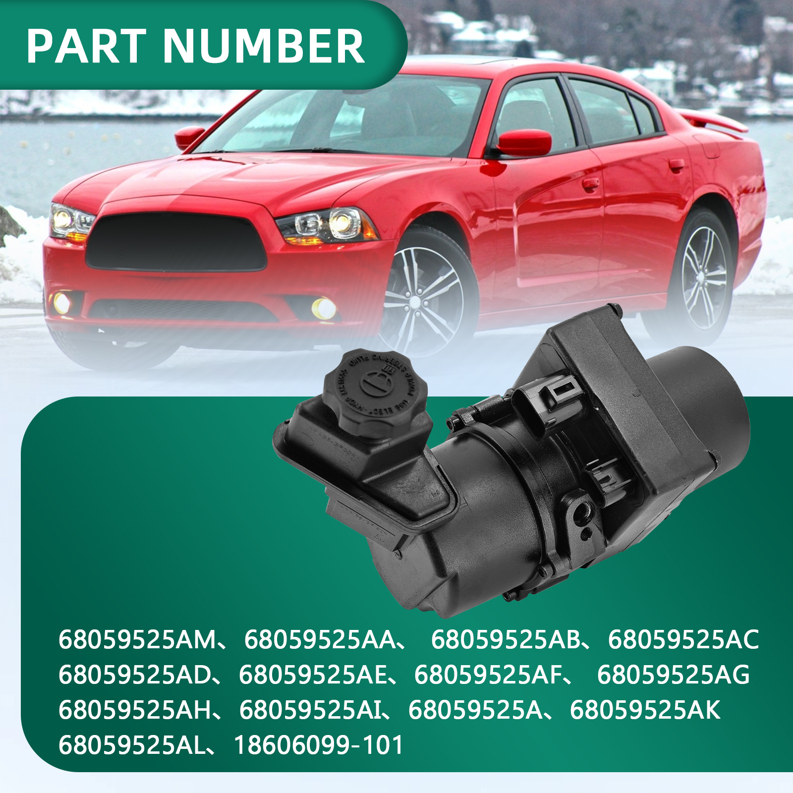 Power Steering Pump for Dodge Charger 3.6L 5.7L AWD (2011-2020) for Chrysler 300 3.6L 5.7L AWD (2011-2014)