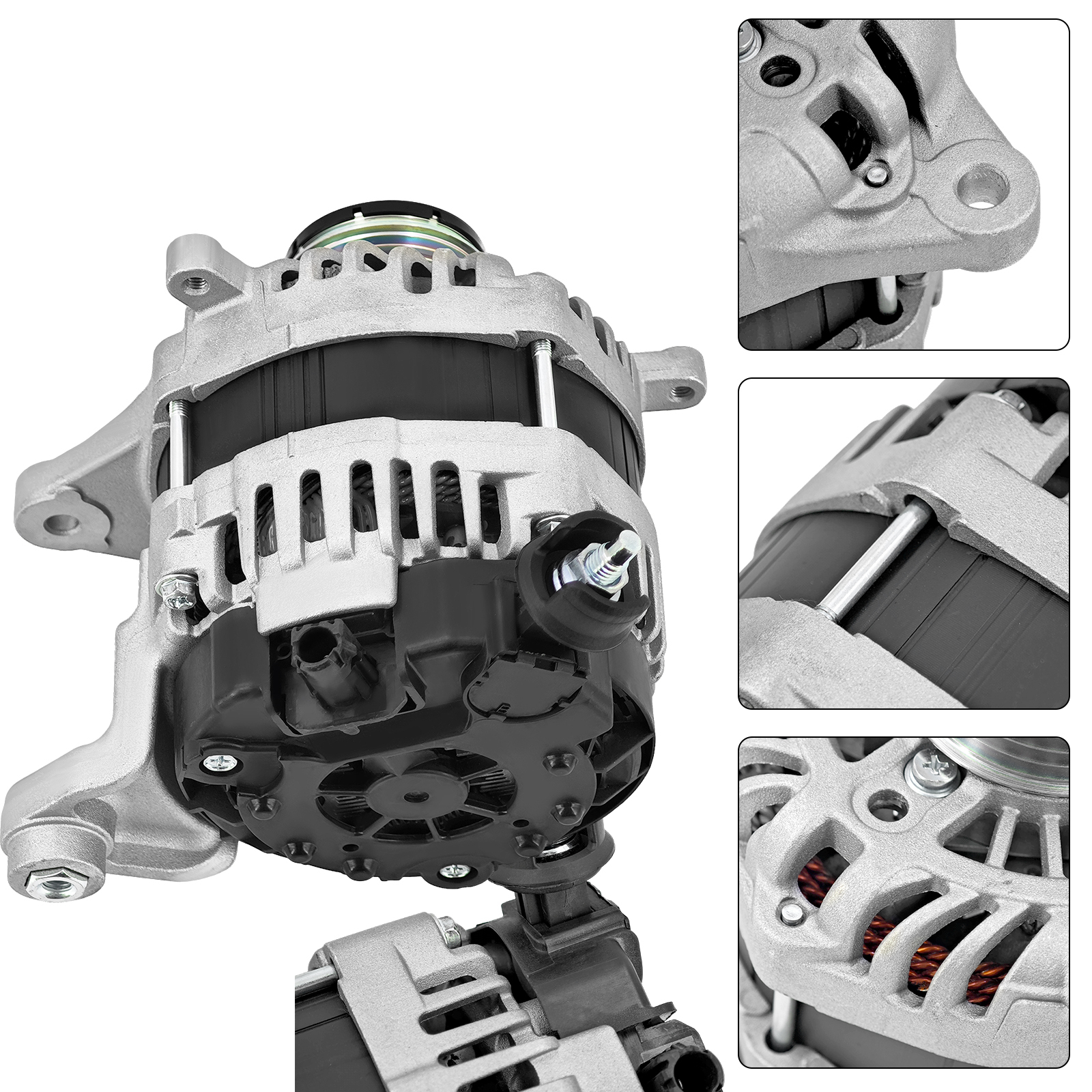 12V 150A Alternator for Subaru Forester 2.5L H4 2016-2018 6-Groove Decoupler Pulley Clockwise