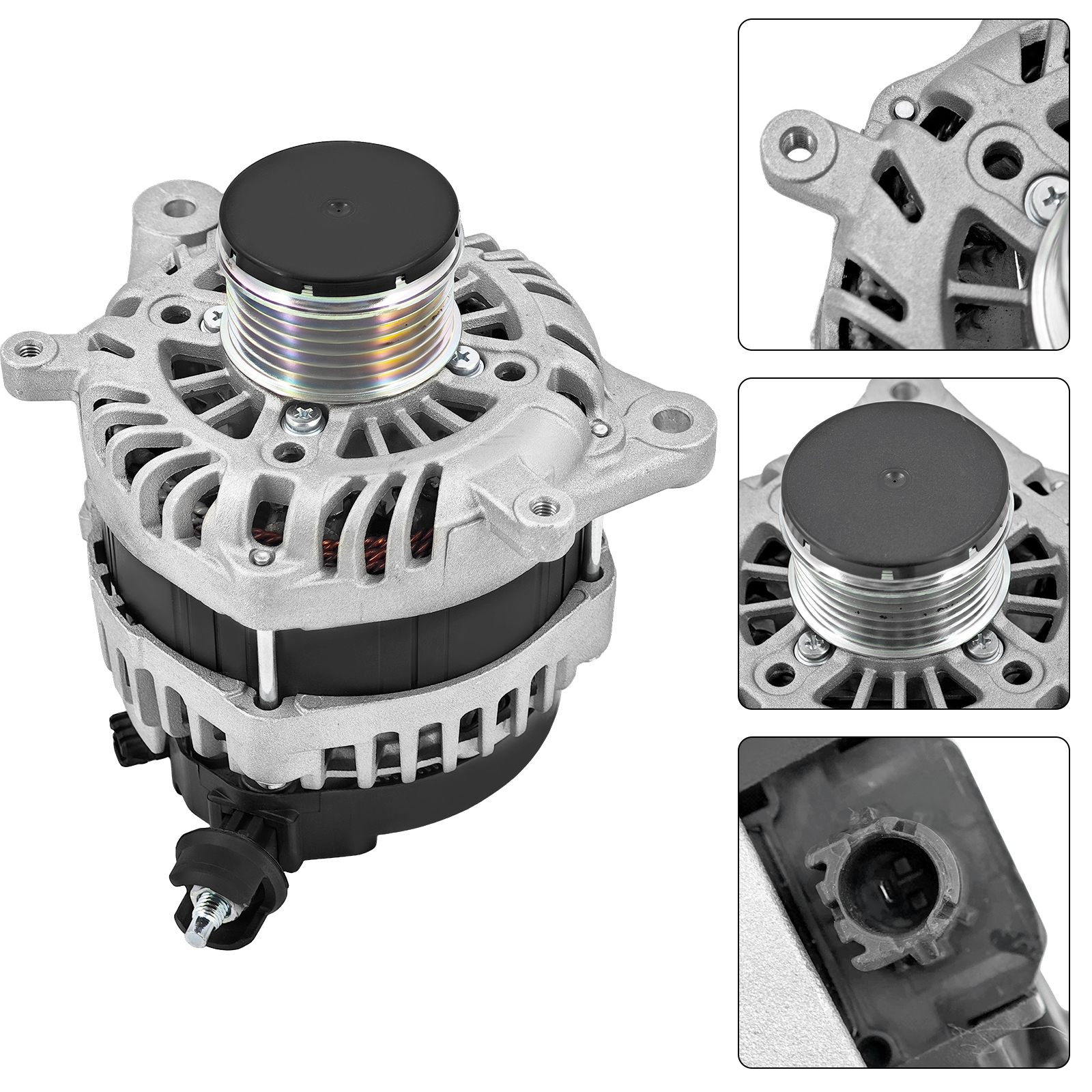 12V 150A Alternator for Subaru Forester 2.5L H4 2016-2018 6-Groove Decoupler Pulley Clockwise