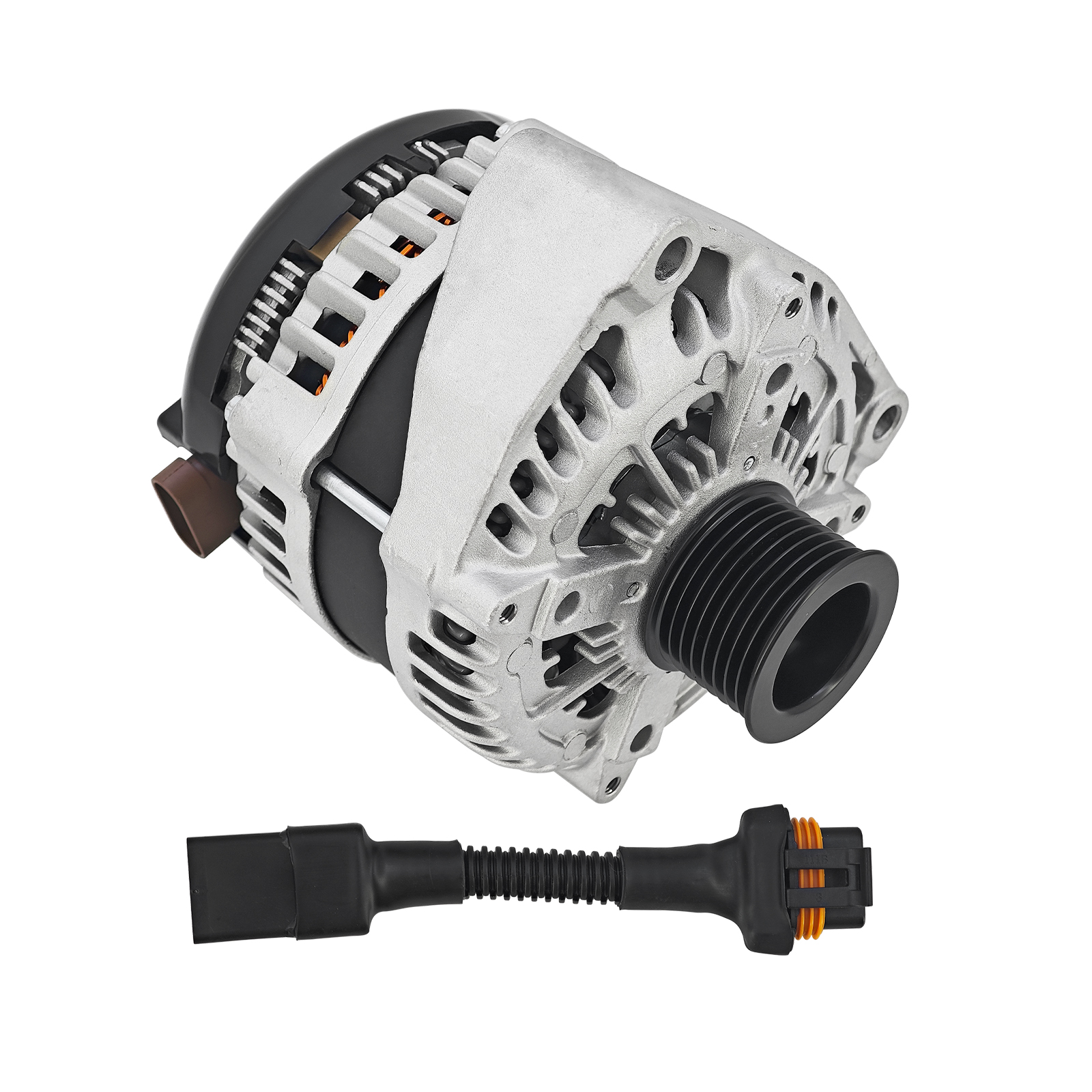 400A Alternator for GM Truck 4.3L 4.8L 5.3L 5.7L 6L 1996-2004 High Output, 4-Pin, 3 Pins Adapter