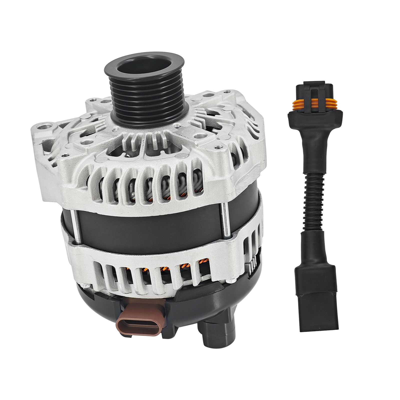 400A Alternator for GM Truck 4.3L 4.8L 5.3L 5.7L 6L 1996-2004 High Output, 4-Pin, 3 Pins Adapter