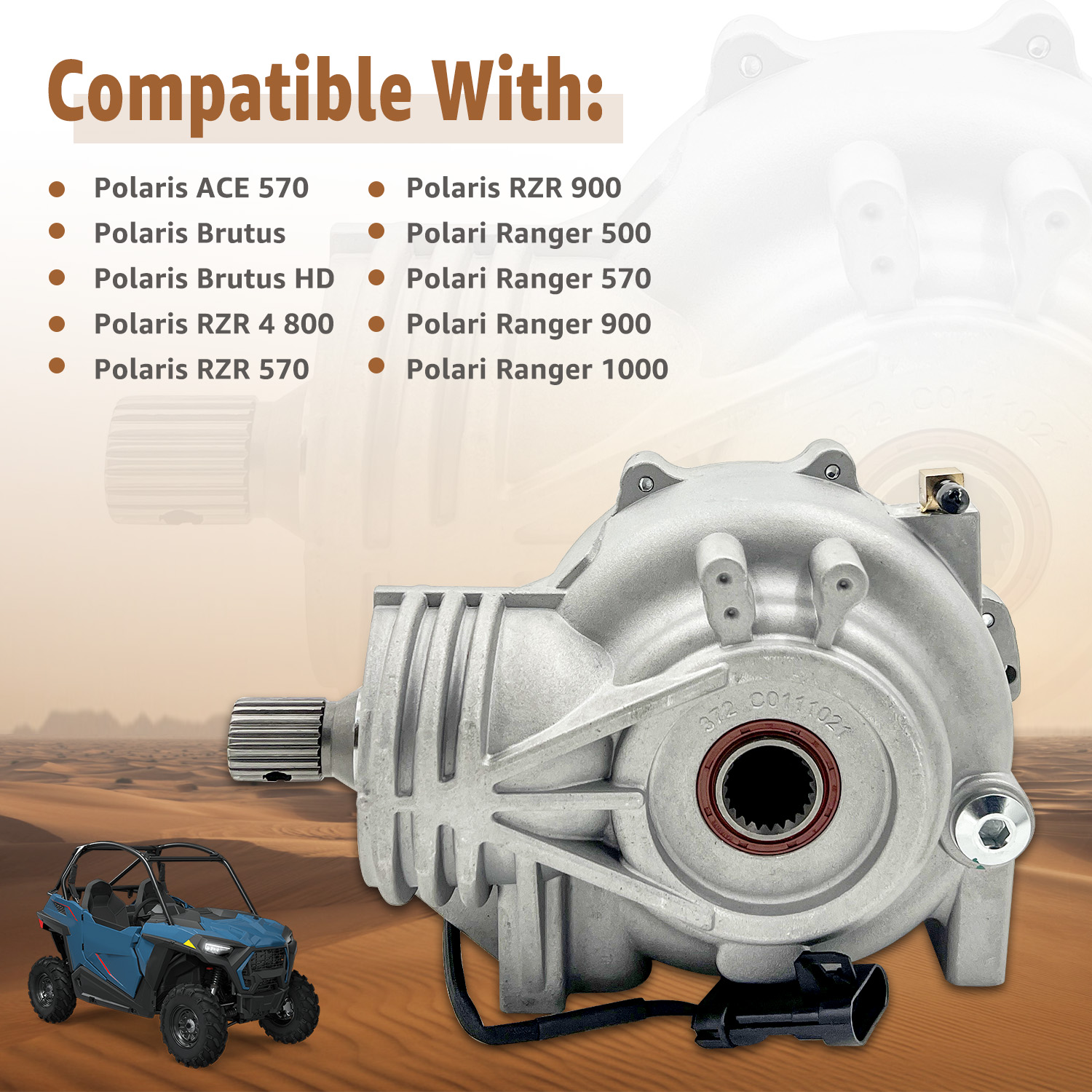 Front Side Differential Assembly For Polaris RZR Trail 570