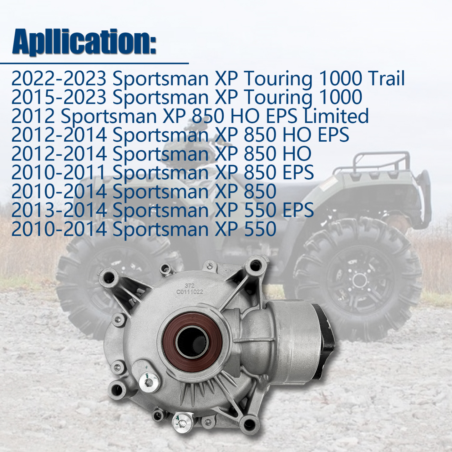 Rear Differential fit for Polaris Sportsman 550 850 Scambler XP 850 Touring Scrambler 1000 550