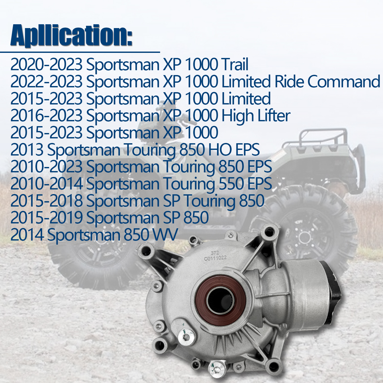 Rear Differential fit for Polaris Sportsman 550 850 Scambler XP 850 Touring Scrambler 1000 550