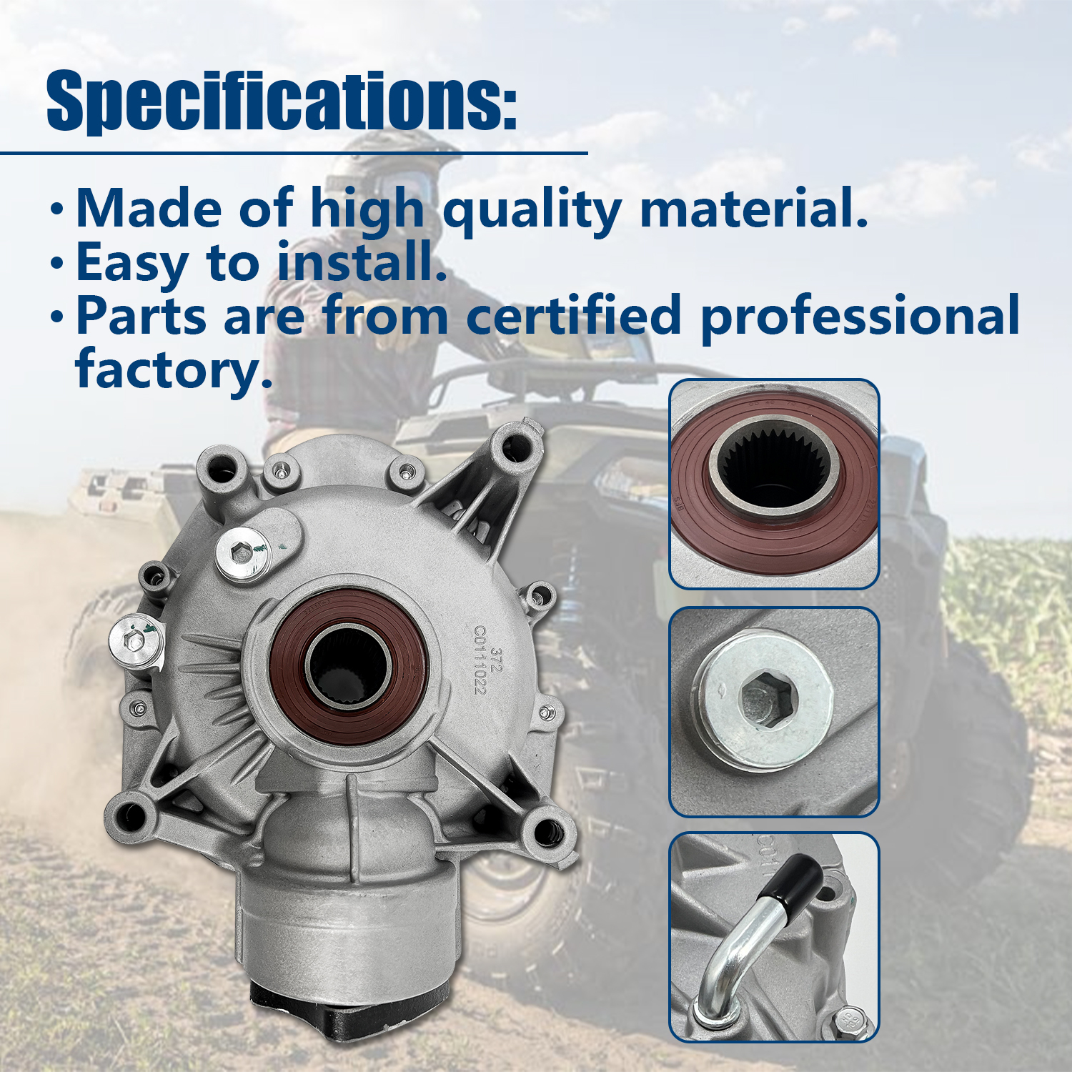 Rear Differential fit for Polaris Sportsman 550 850 Scambler XP 850 Touring Scrambler 1000 550