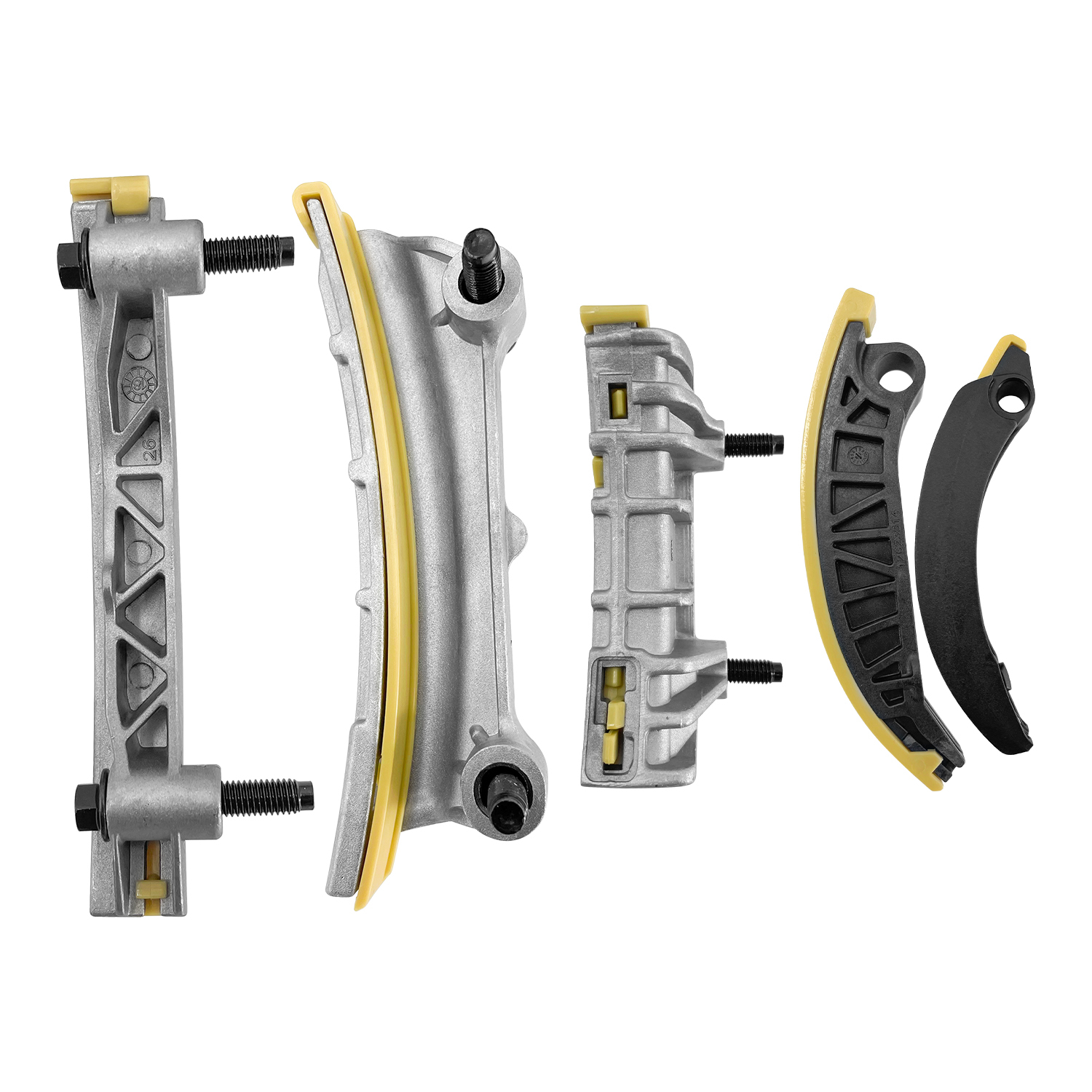 Full Set Engine Timing Chain Kit with VVT Sprocket, Camshaft Phaser and Solenoid Actuator Fit for Chevy Buick Cadillac GMC Pontiac Saturn Suzuki