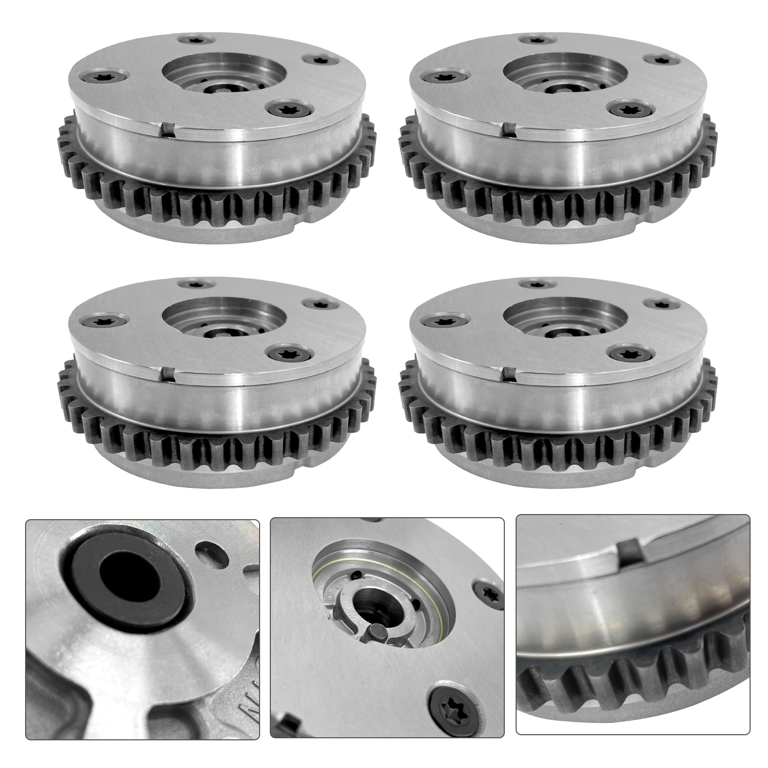 Full Set Engine Timing Chain Kit with VVT Sprocket, Camshaft Phaser and Solenoid Actuator Fit for Chevy Buick Cadillac GMC Pontiac Saturn Suzuki