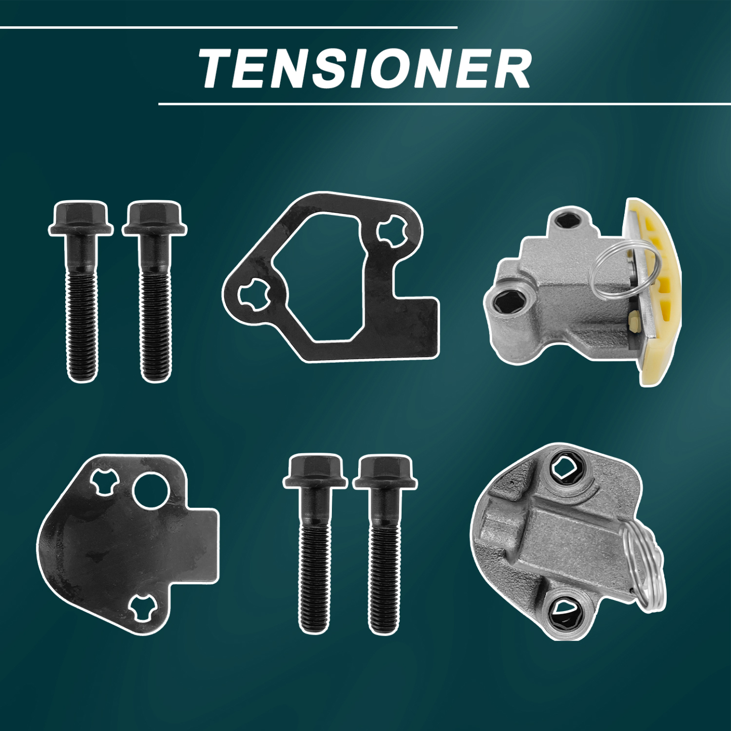 Full Set Engine Timing Chain Kit with VVT Sprocket, Camshaft Phaser and Solenoid Actuator Fit for Chevy Buick Cadillac GMC Pontiac Saturn Suzuki