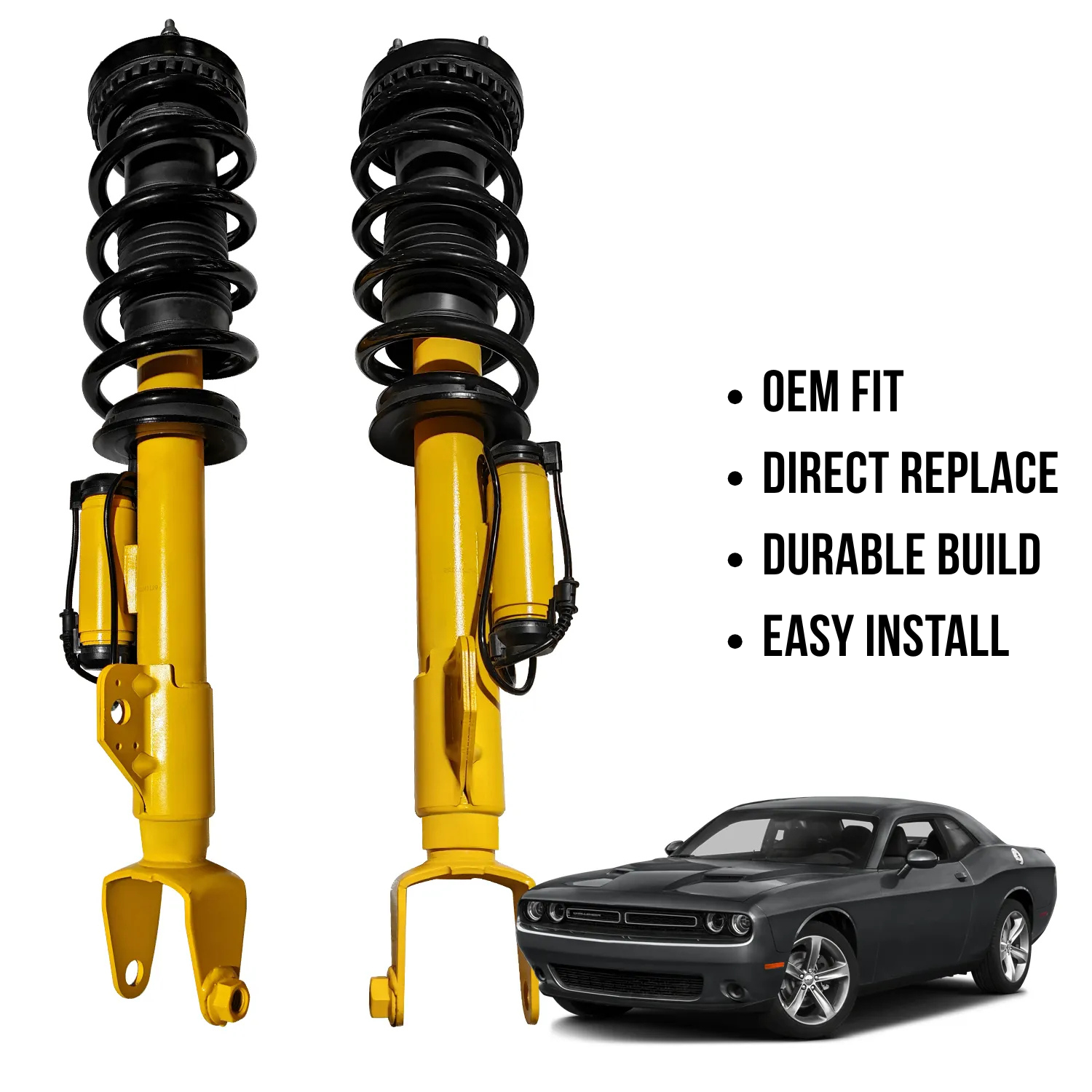 1Pair Front Shock Absorber Assembly Compatible with Dodge Challenger 2015-2023, Fits for Dodge Charger 2015-2023 SRT SXT GT R/T 3.6/5.7/6.2/6.4 