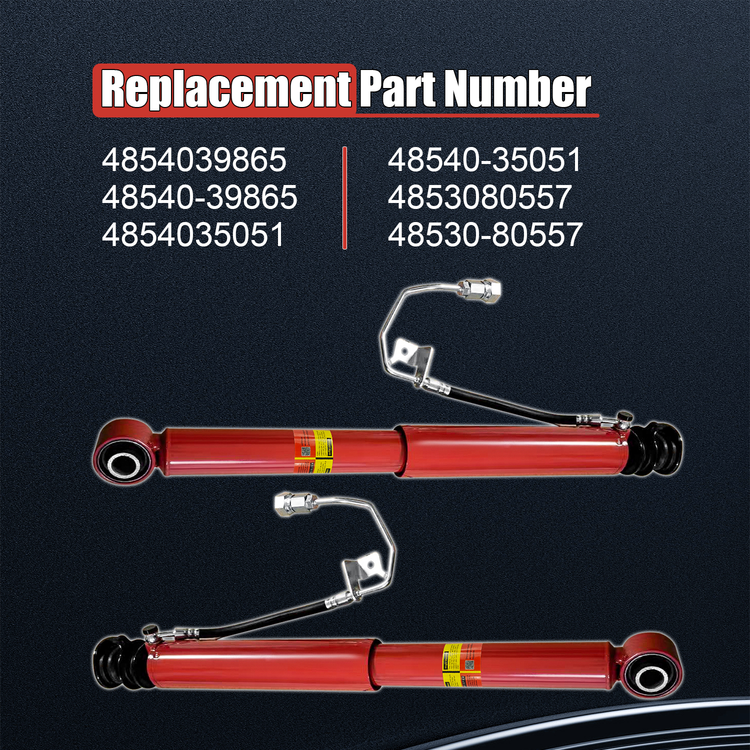 1Pair Rear Shock Struts Assembly fit for 2010-2024 Toyota 4Runner 4WD 4.0L V6