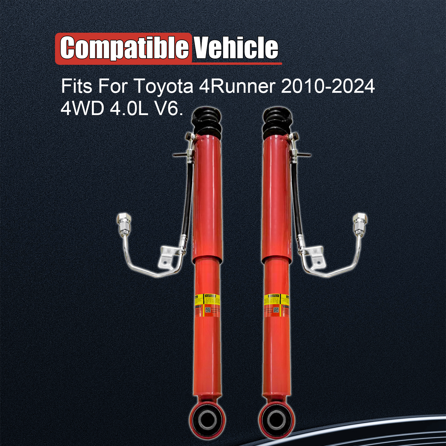 1Pair Rear Shock Struts Assembly fit for 2010-2024 Toyota 4Runner 4WD 4.0L V6