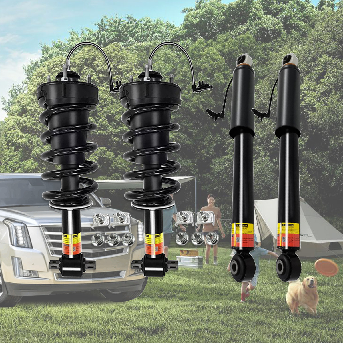 2015-2018 GMC Sierra 1500 Front Shocks and Rear Struts Assy Kit 84178213 84176631