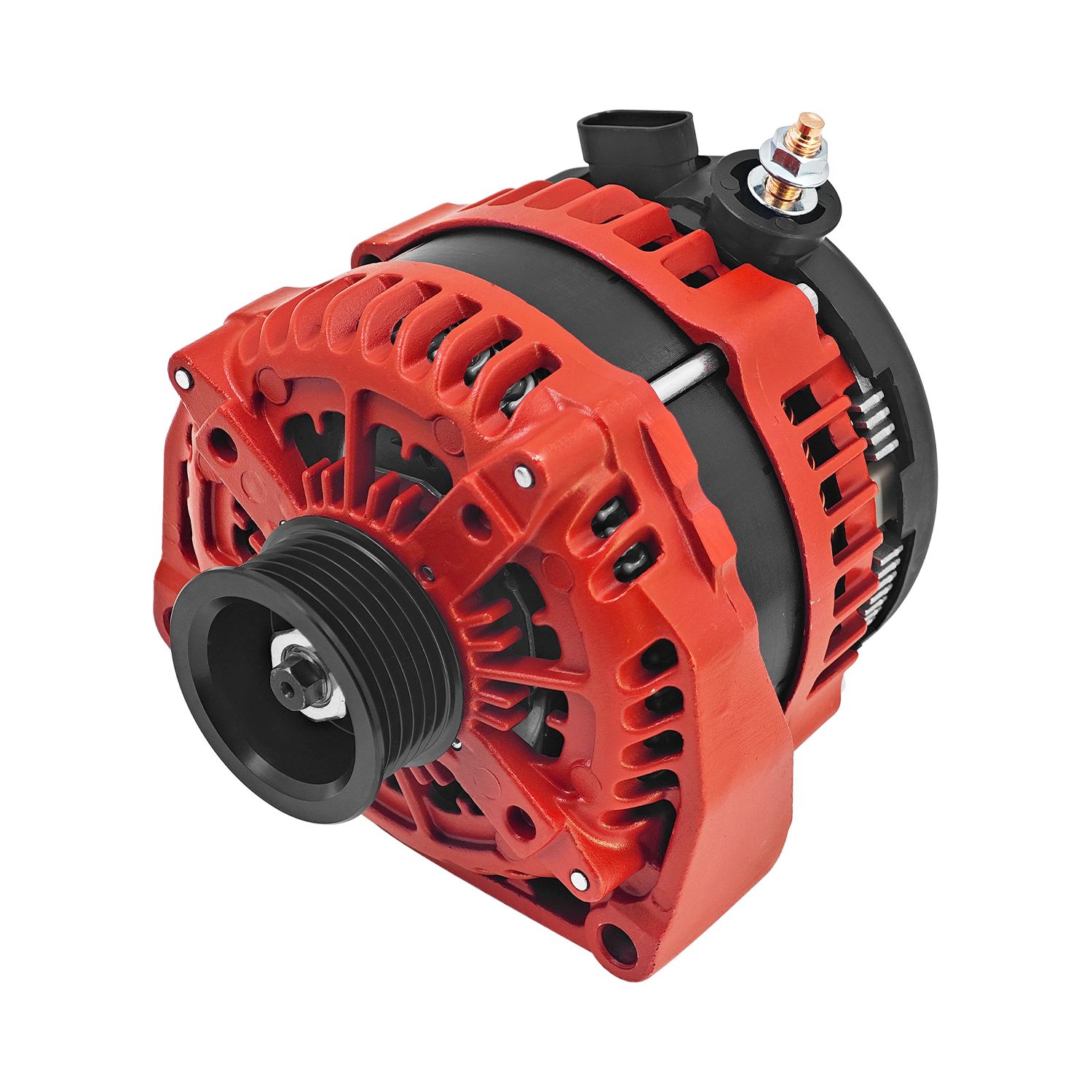 High Output 300AMP Red Alternator for Chevy Suburban Tahoe, Escalade, Rainier, Ascender Hummer H2, Saab 9-7X 2000-2006