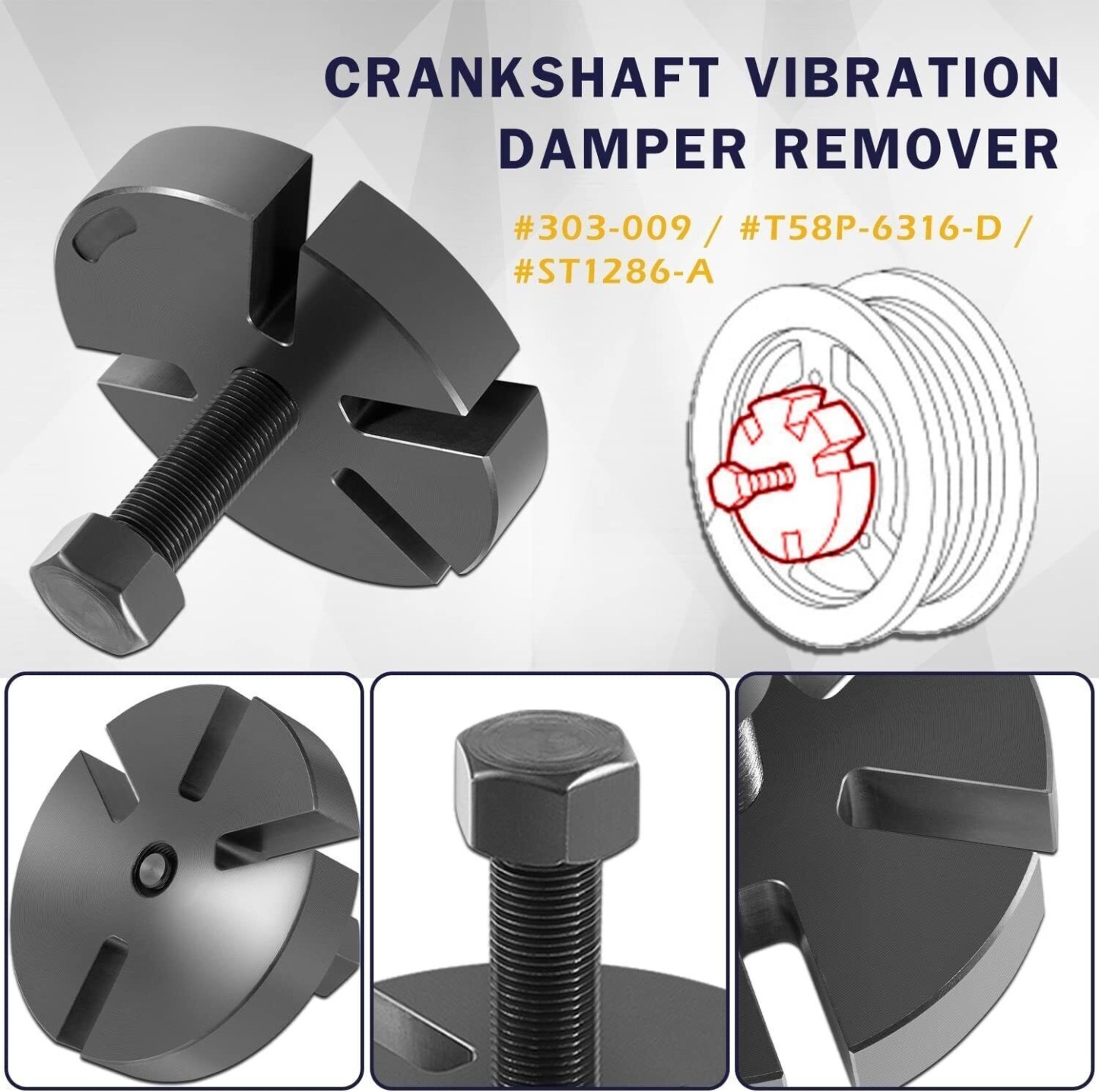 3.0L Water Pump Pulley Service Kit 303-S455 for 2001-2003 Ford Escape, Taurus 2001-2005