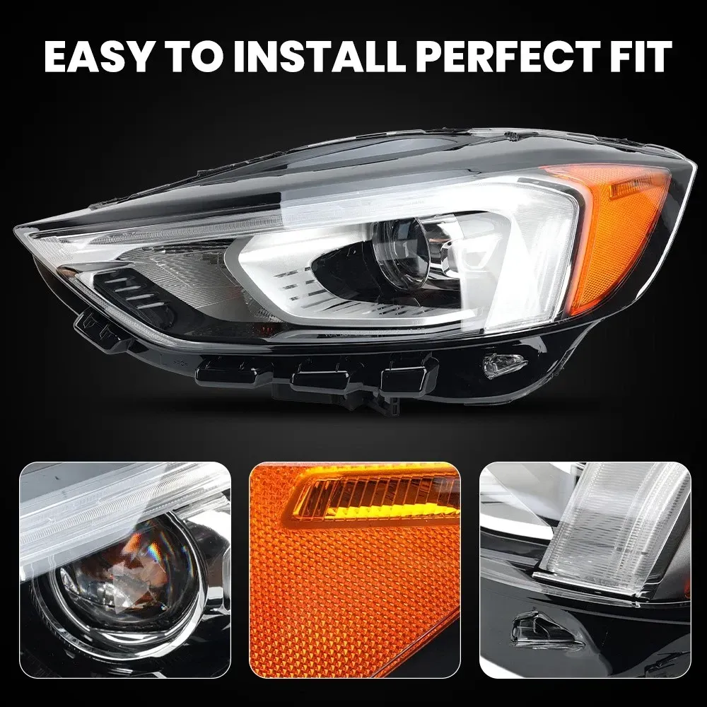 Front Right/Left Side US Version Headlight Assembly For Ford Edge 2019-2022