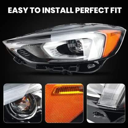 Front Right/Left Side US Version Headlight Assembly For Ford Edge 2019-2022