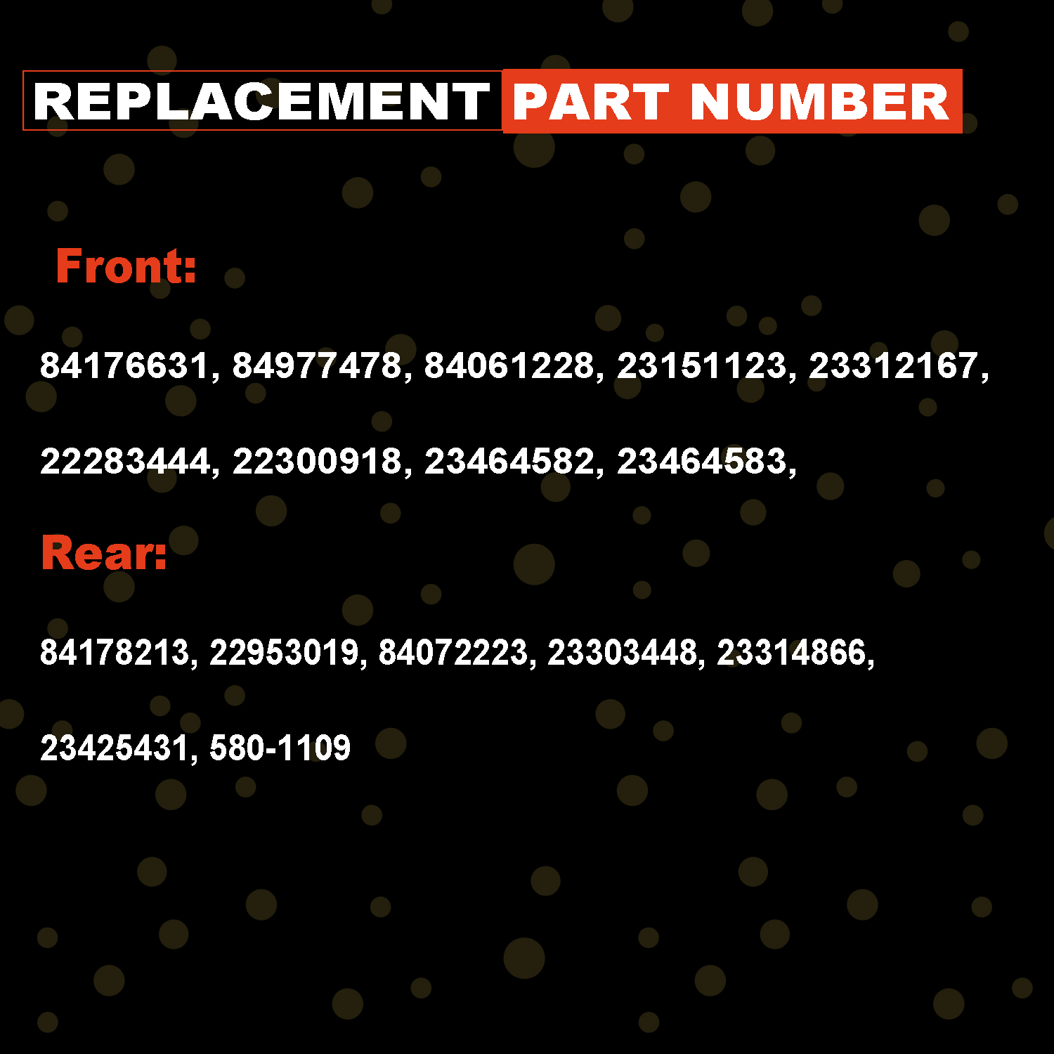 2015-2018 GMC Sierra 1500 Chevrolet Silverado 1500 Front Shocks and Rear Struts Assy Kit 84178213 84176631