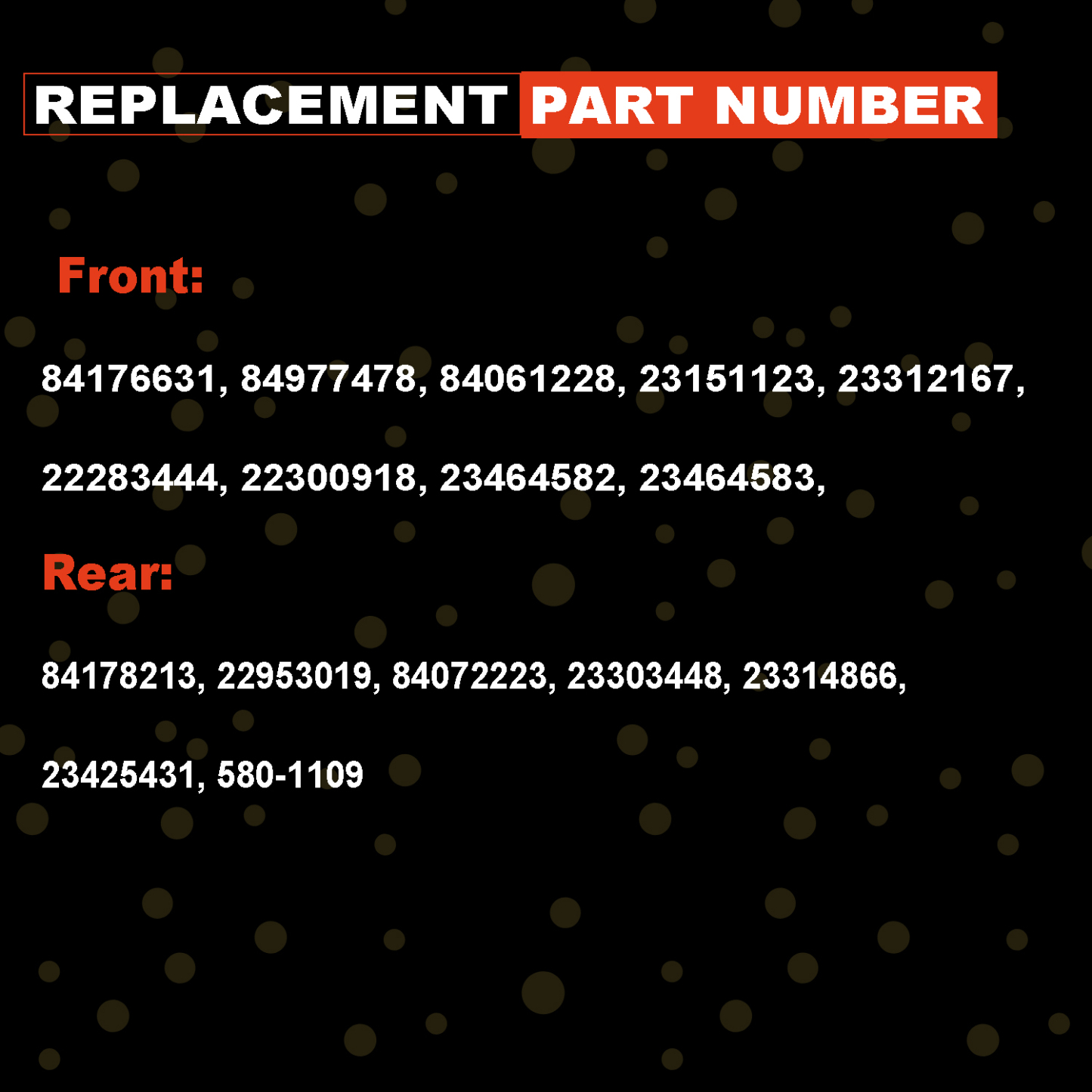 2015-2018 GMC Sierra 1500 Chevrolet Silverado 1500 Front Shocks and Rear Struts Assy Kit 84178213 84176631
